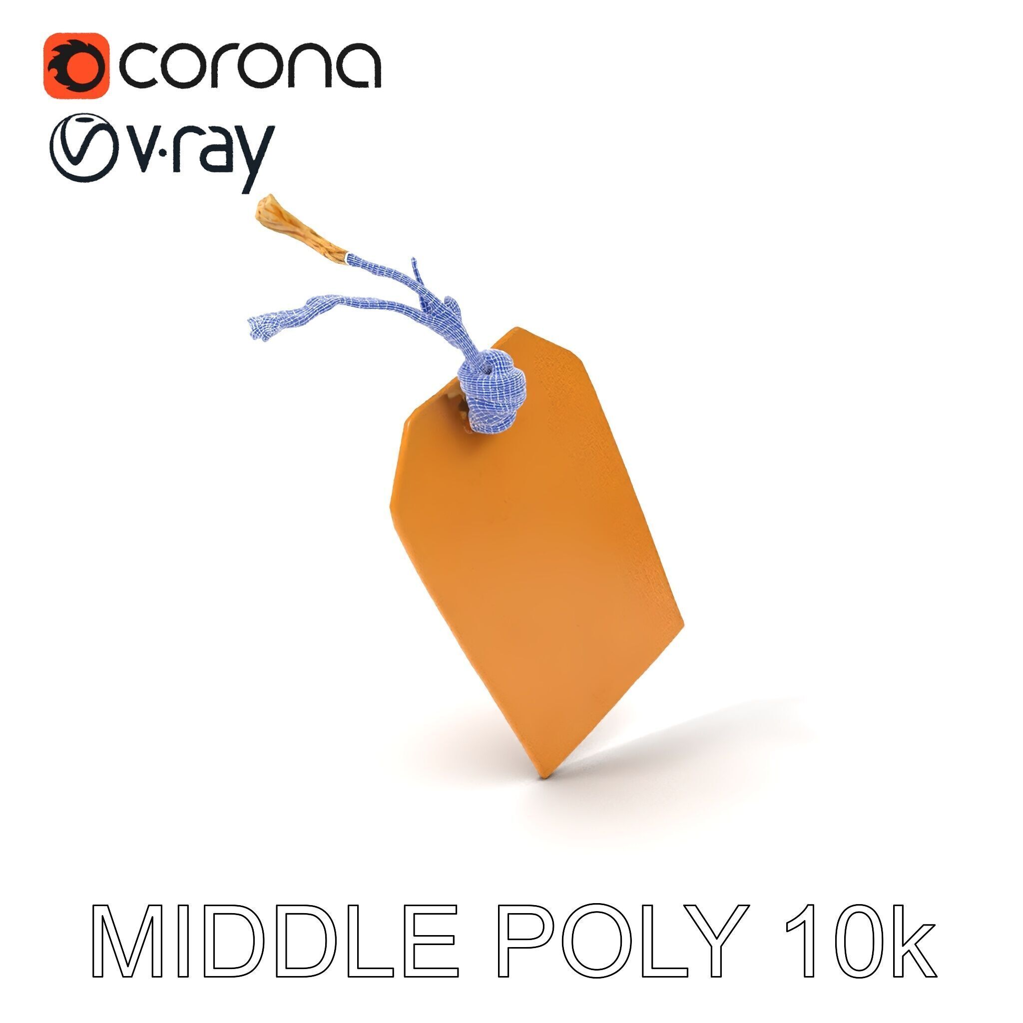 Vintage Paper Tag D Model Pack Texture_6