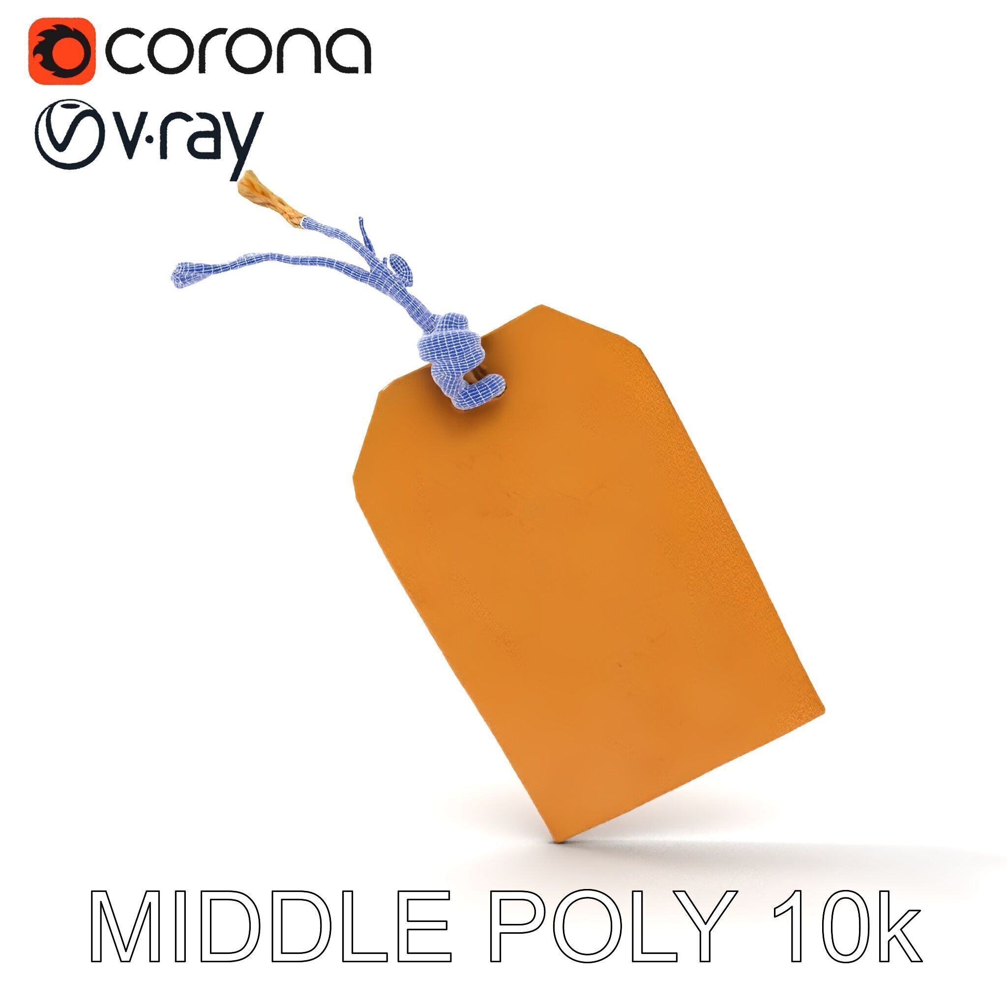 Vintage Paper Tag D Model Pack Texture_8