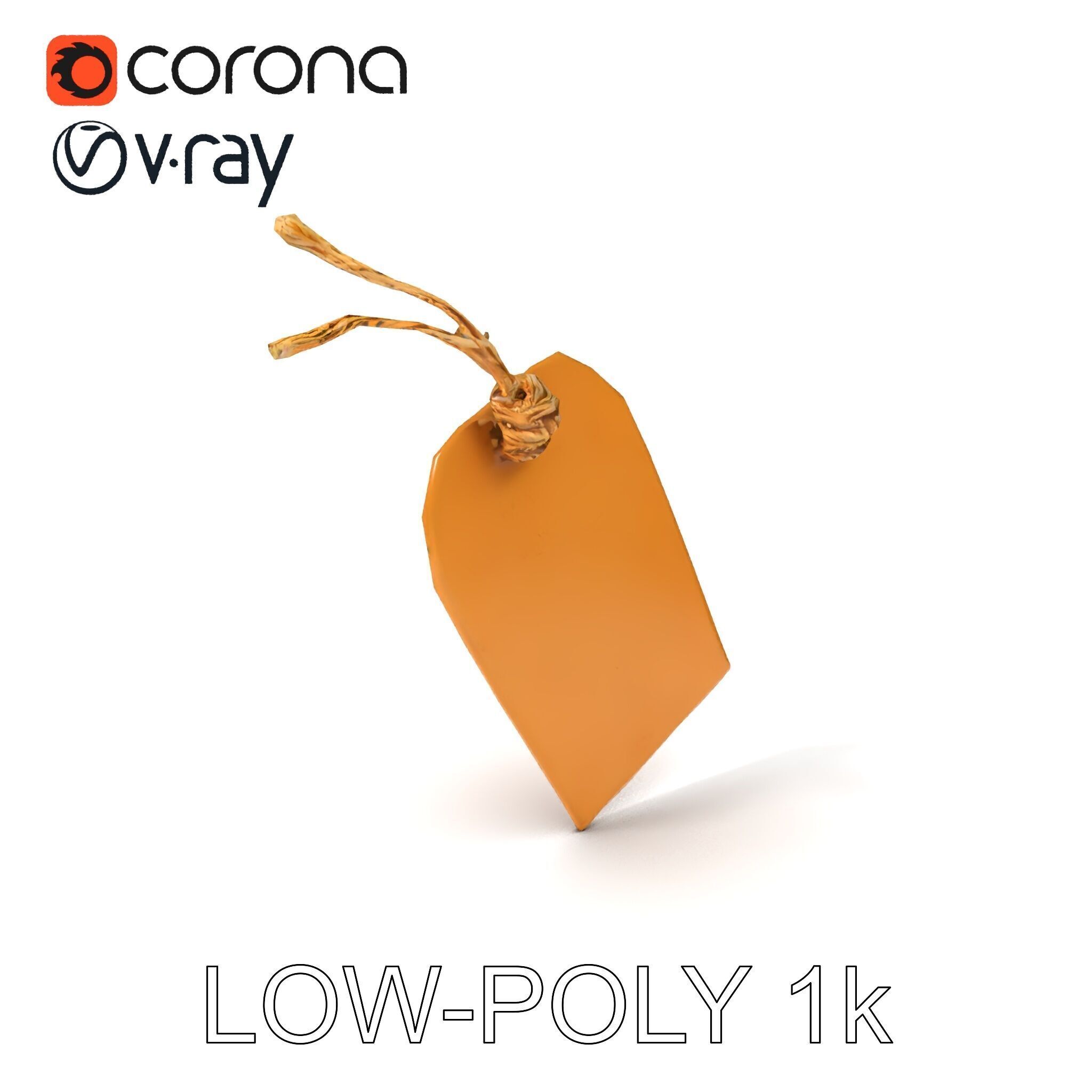 Vintage Paper Tag D Model Pack Texture_14