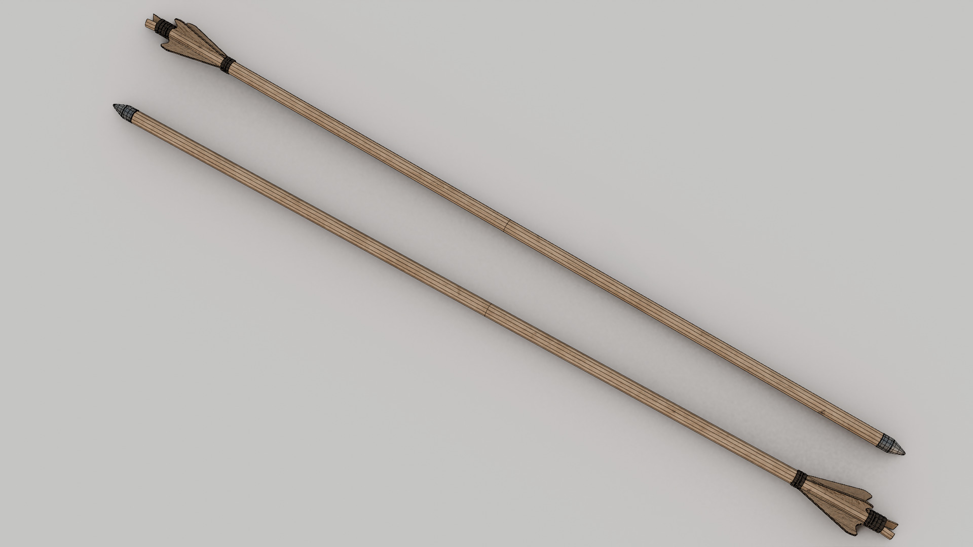 Game Ready Arrow and Bow Weapons Package v1 - 6 Assets Low-poly 3D model_21