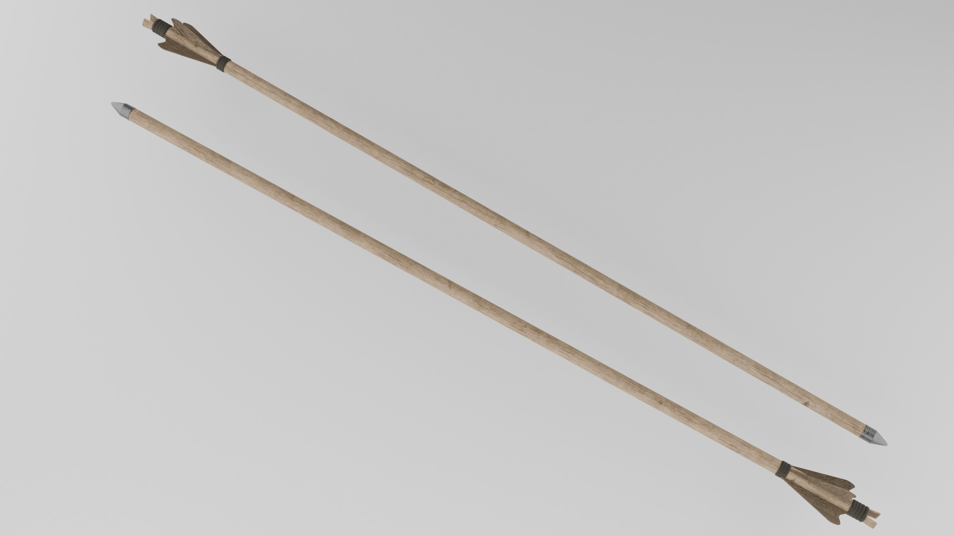 Game Ready Arrow and Bow Weapons Package v1 - 6 Assets Low-poly 3D model_17