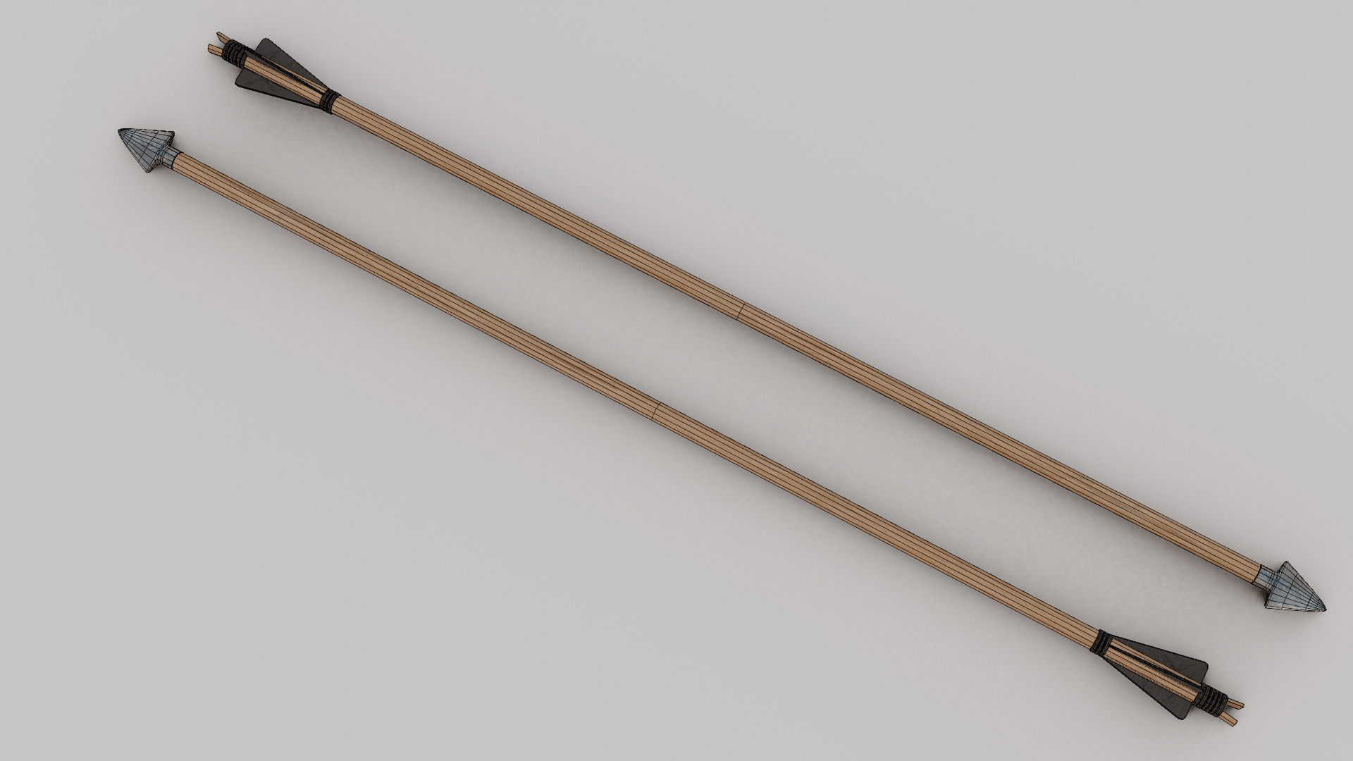 Game Ready Arrow and Bow Weapons Package v1 - 6 Assets Low-poly 3D model_20