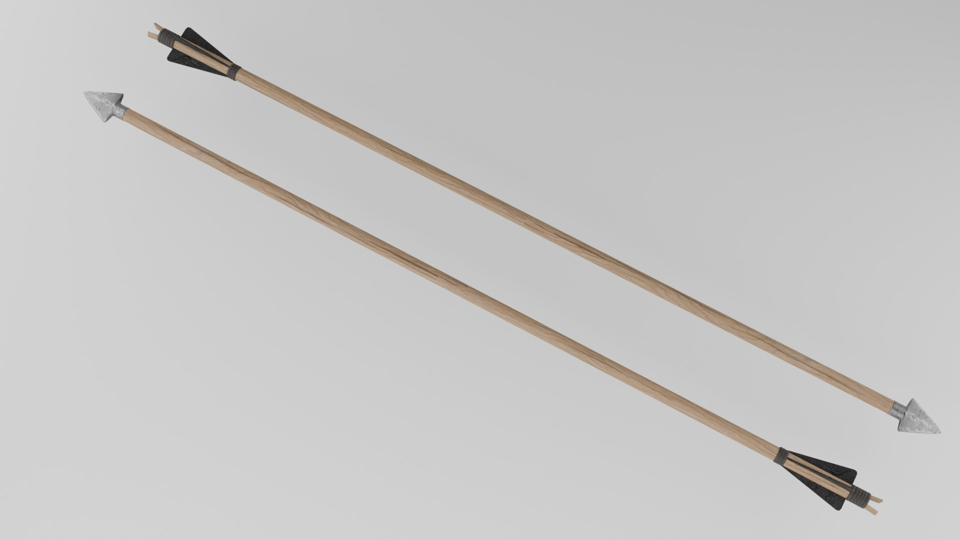 Game Ready Arrow and Bow Weapons Package v1 - 6 Assets Low-poly 3D model_18