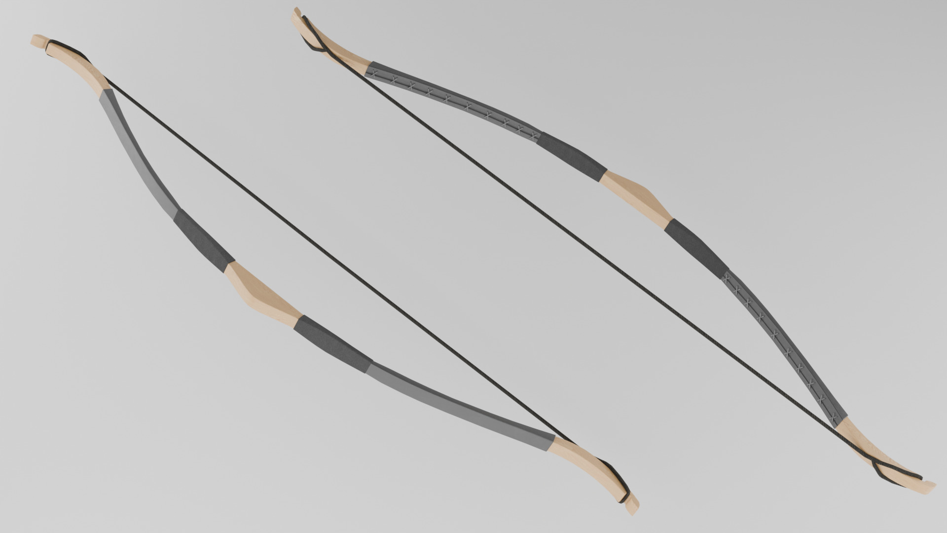 Game Ready Arrow and Bow Weapons Package v1 - 6 Assets Low-poly 3D model_9