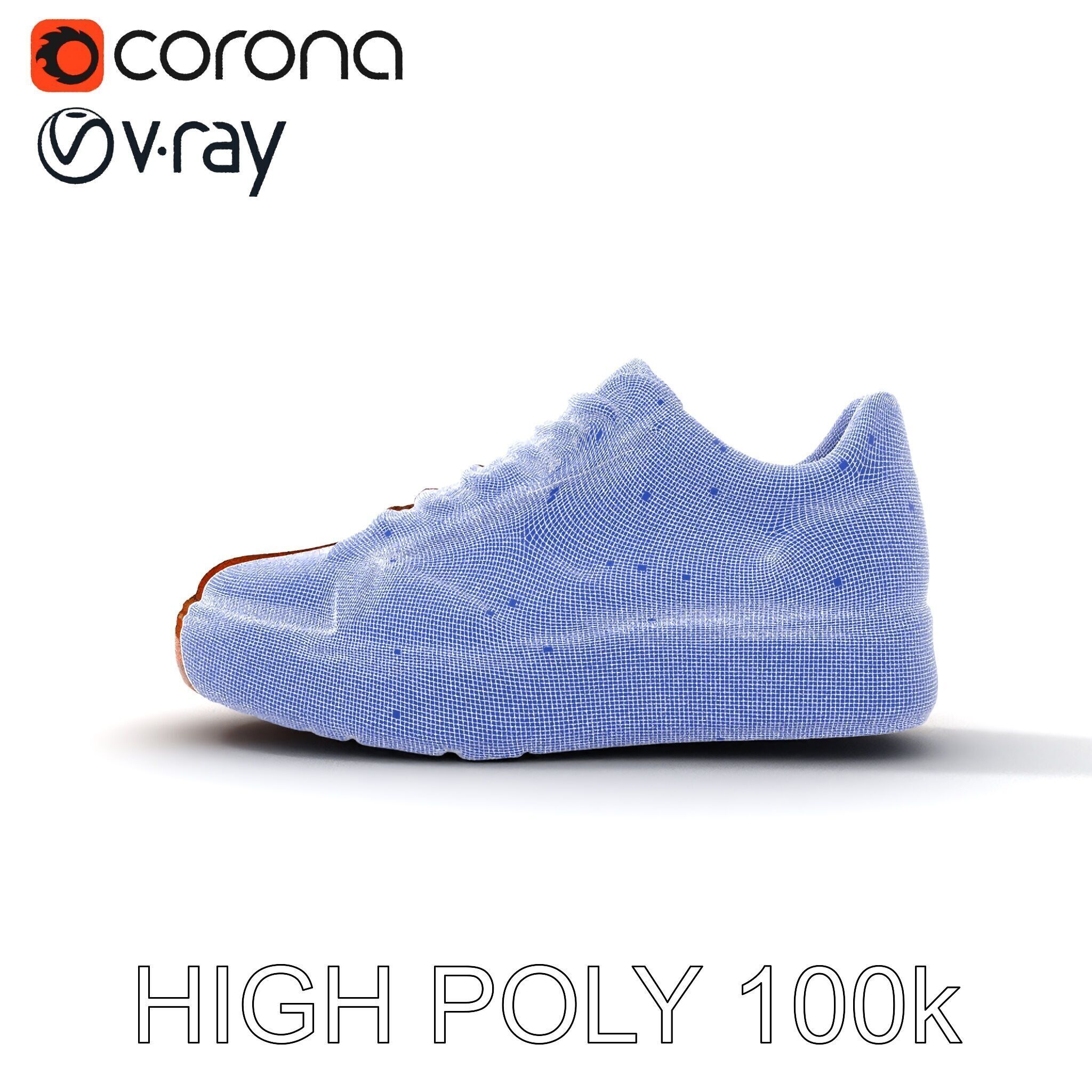Casual Leather Sneaker D Model Pack Low-poly 3D model_34