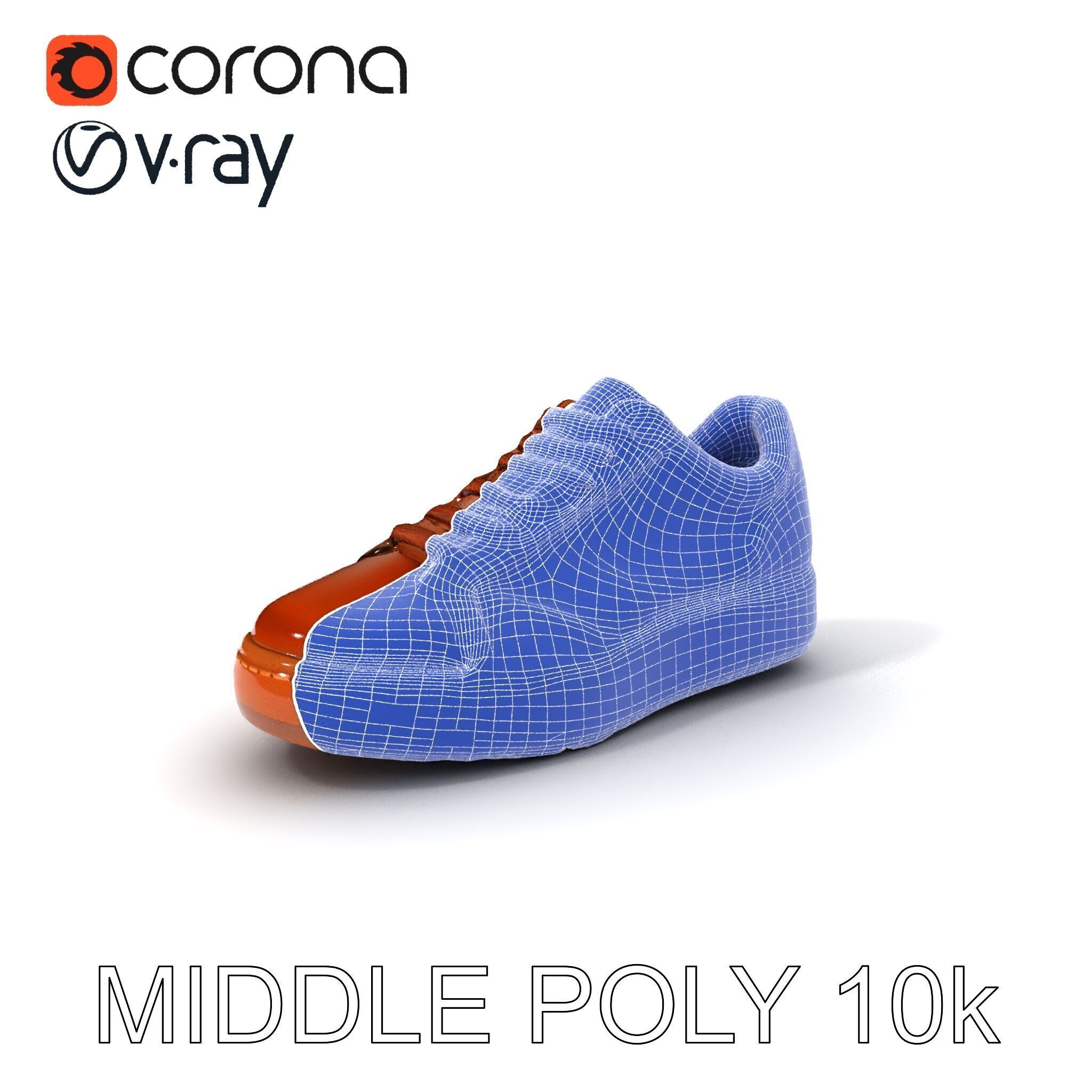 Casual Leather Sneaker D Model Pack Low-poly 3D model_32