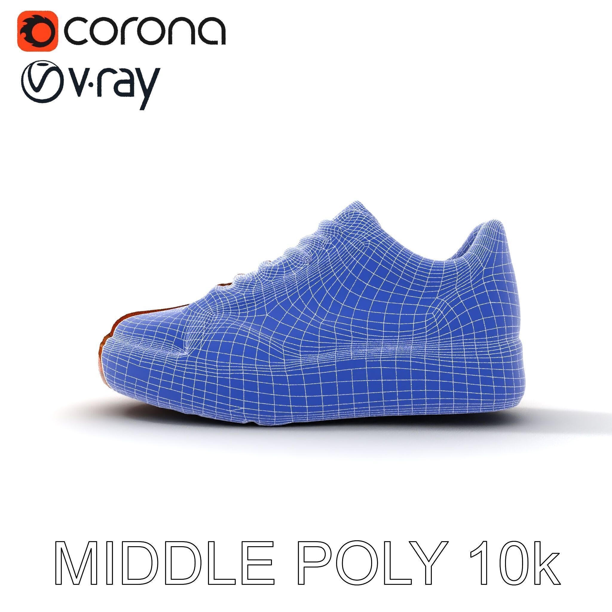 Casual Leather Sneaker D Model Pack Low-poly 3D model_26