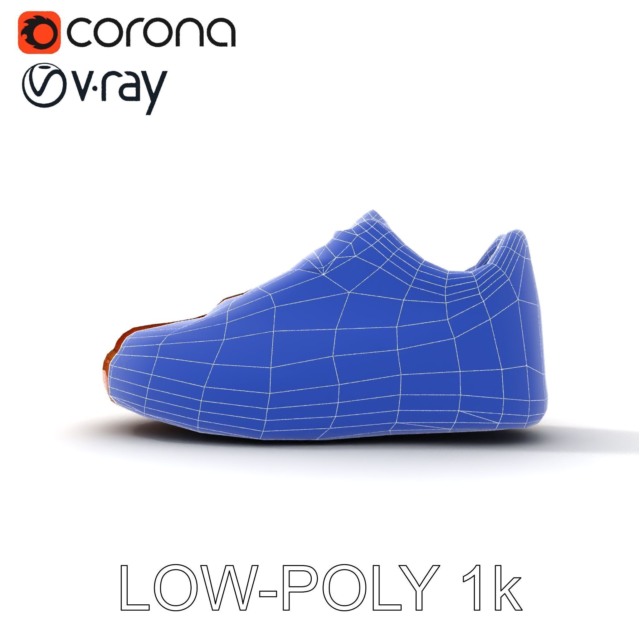 Casual Leather Sneaker D Model Pack Low-poly 3D model_24