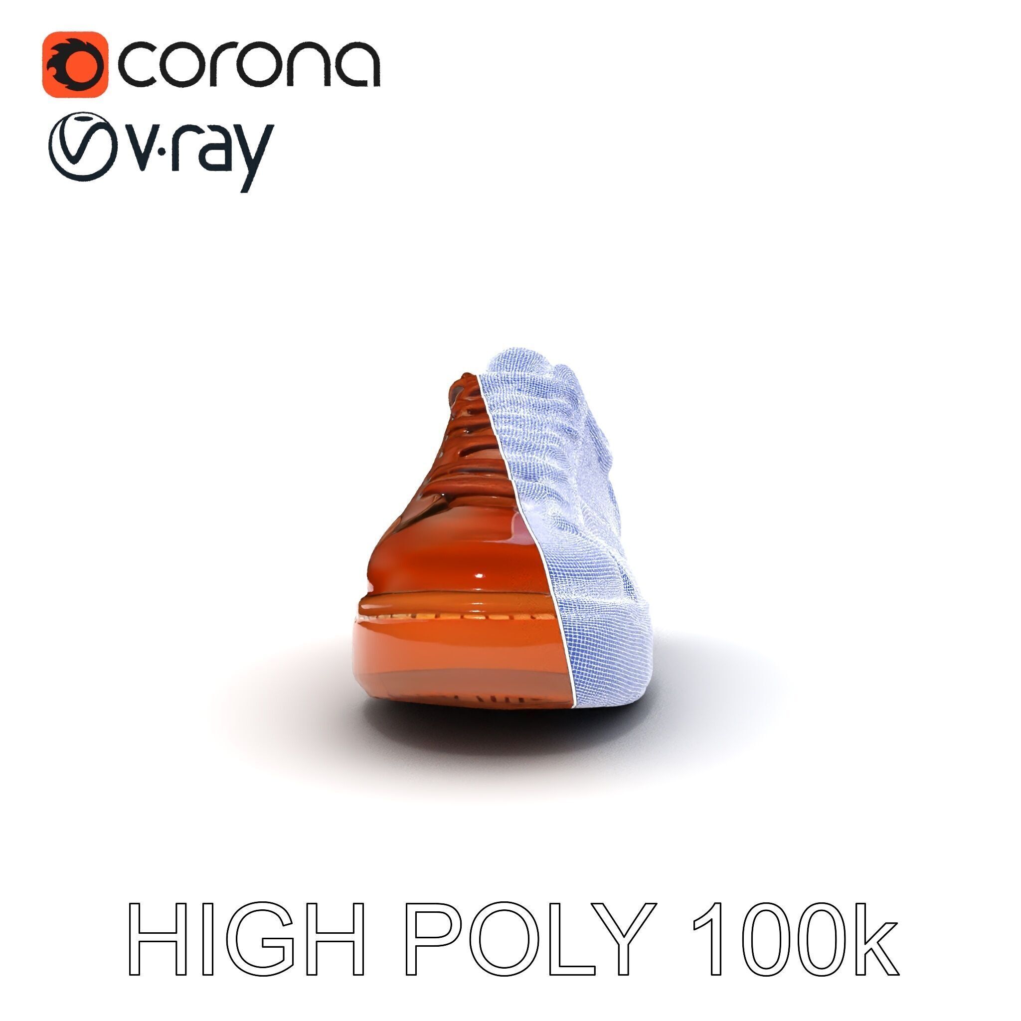 Casual Leather Sneaker D Model Pack Low-poly 3D model_14