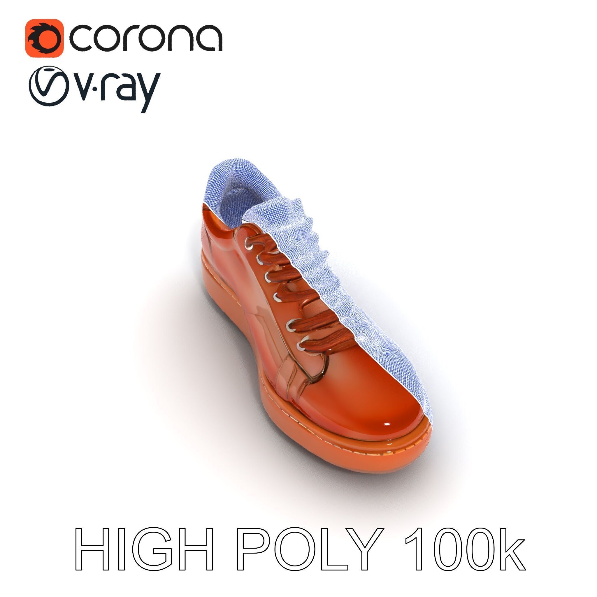 Casual Leather Sneaker D Model Pack Low-poly 3D model_25