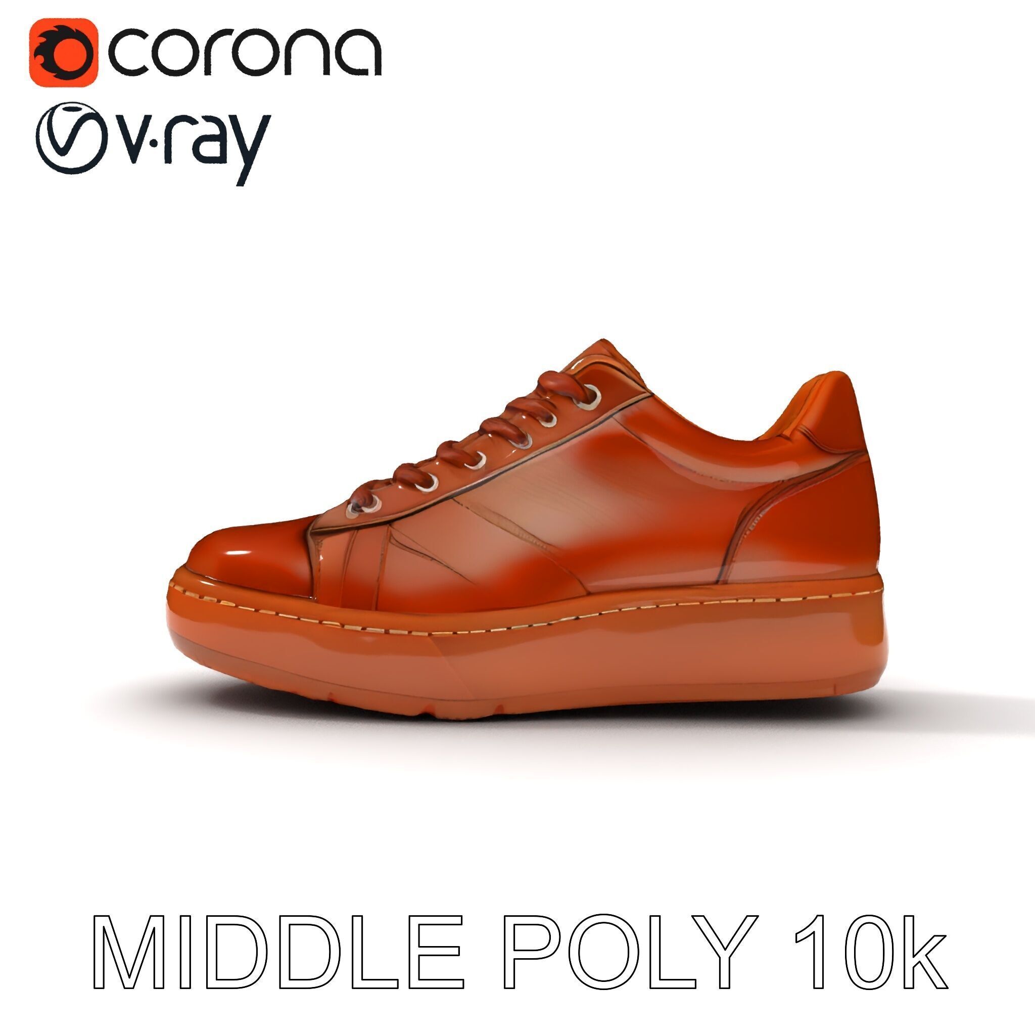 Casual Leather Sneaker D Model Pack Low-poly 3D model_20