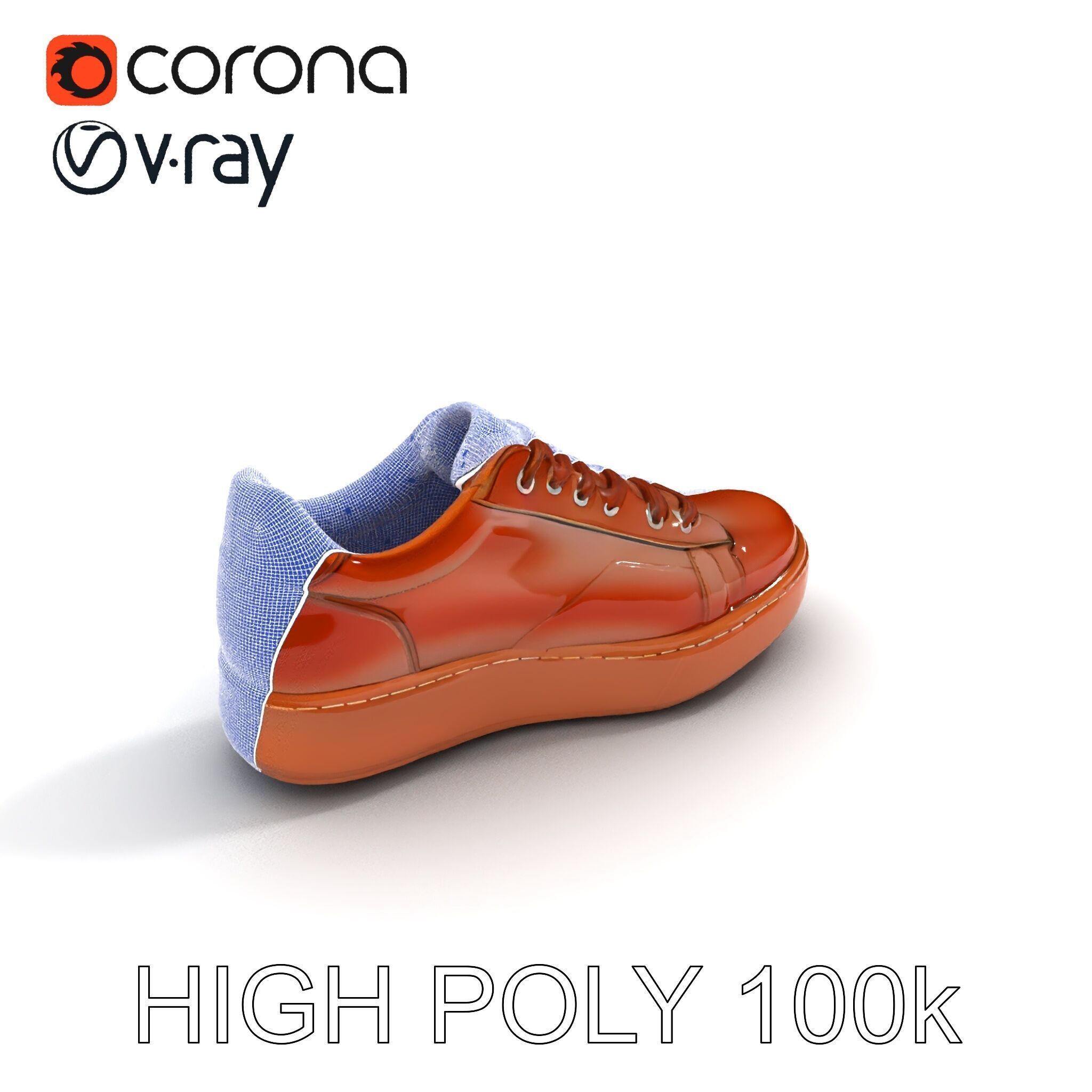 Casual Leather Sneaker D Model Pack Low-poly 3D model_28
