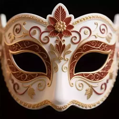 Venetian Carnival Mask  Ornate Decorative   3D print model