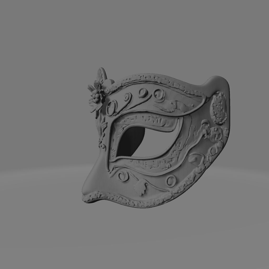 Venetian Carnival Mask  Ornate Decorative   3D print model_2