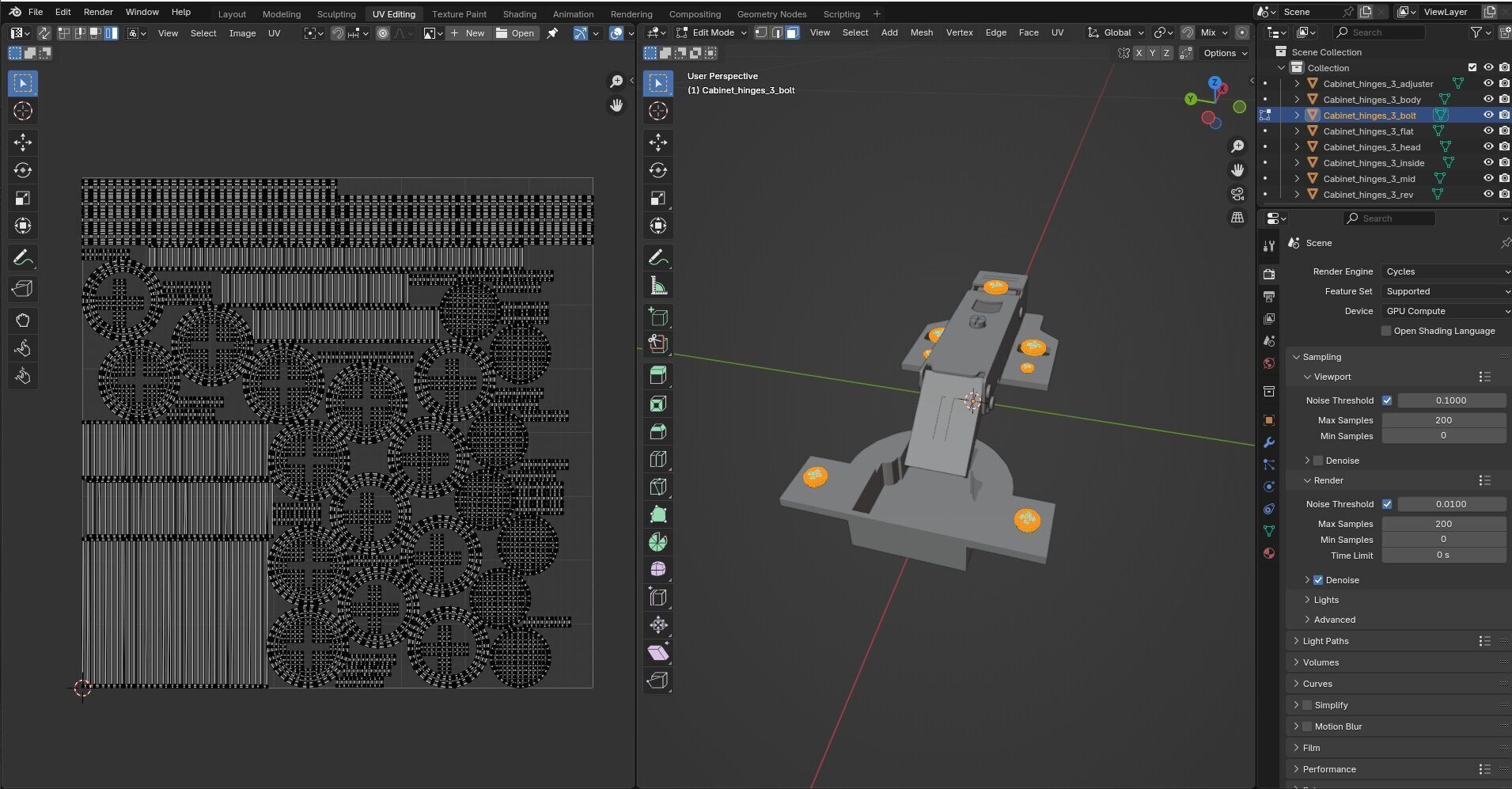 Cabinet Hinges CG3 3D model_17