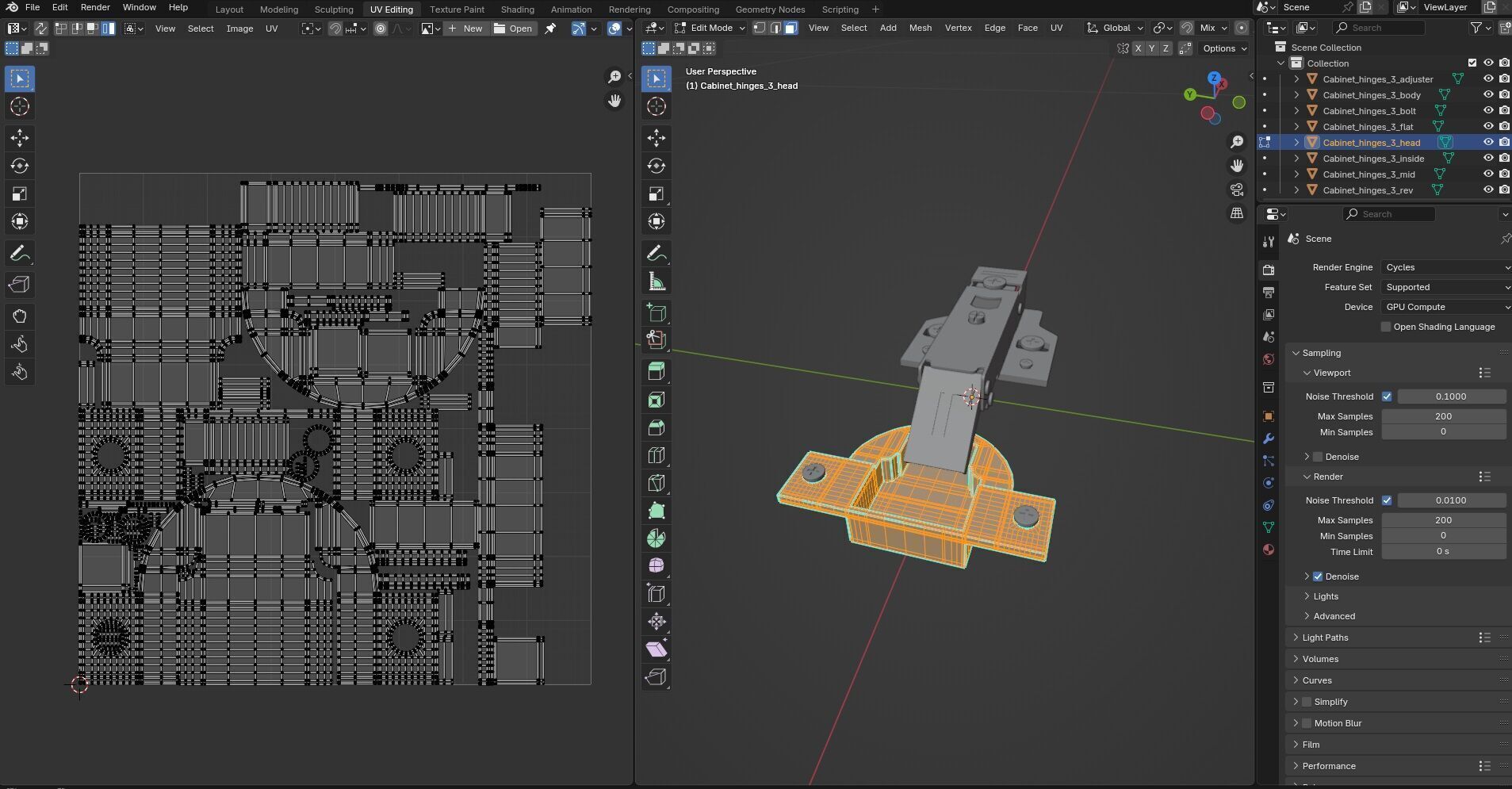 Cabinet Hinges CG3 3D model_16