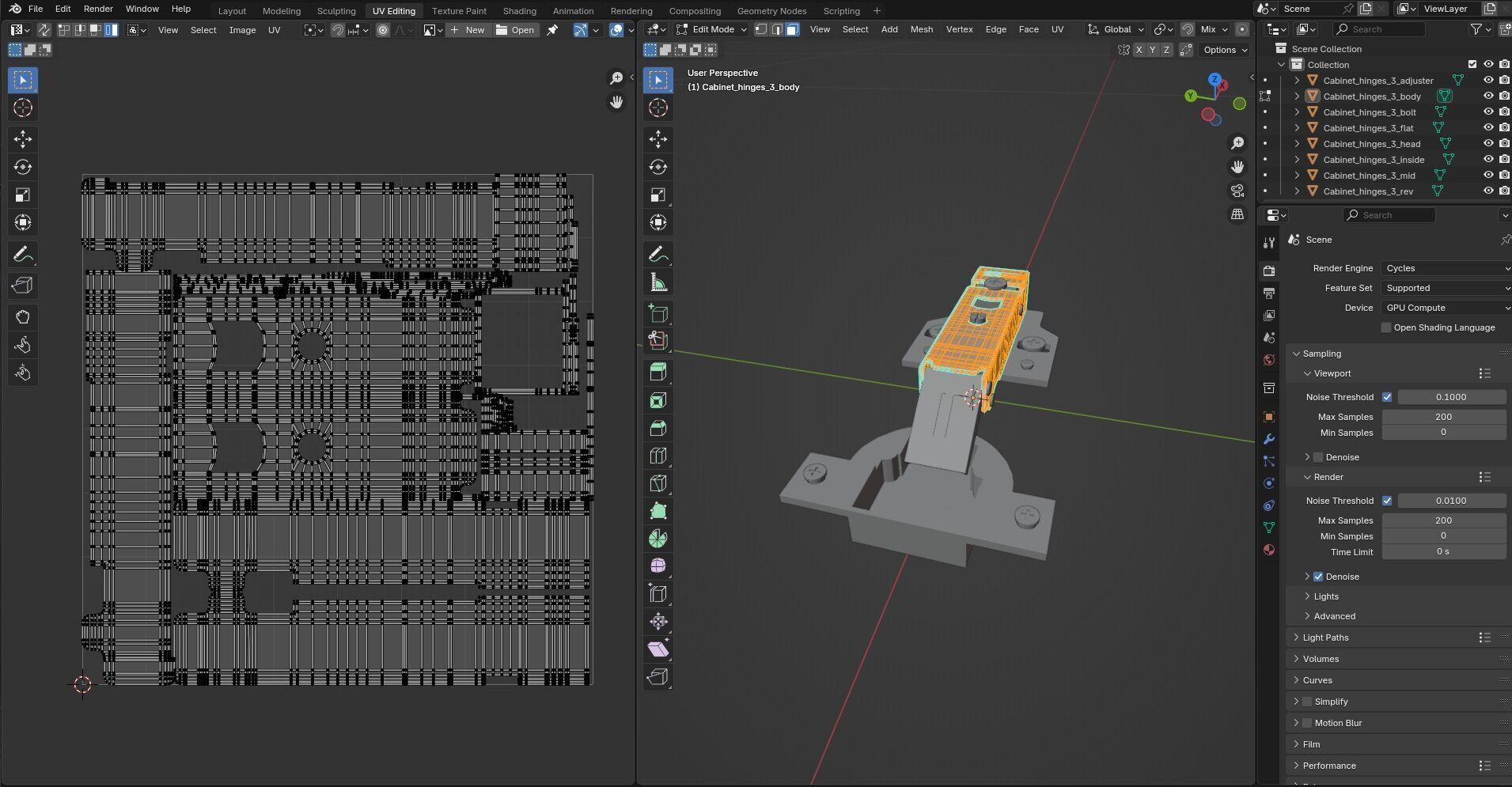 Cabinet Hinges CG3 3D model_15