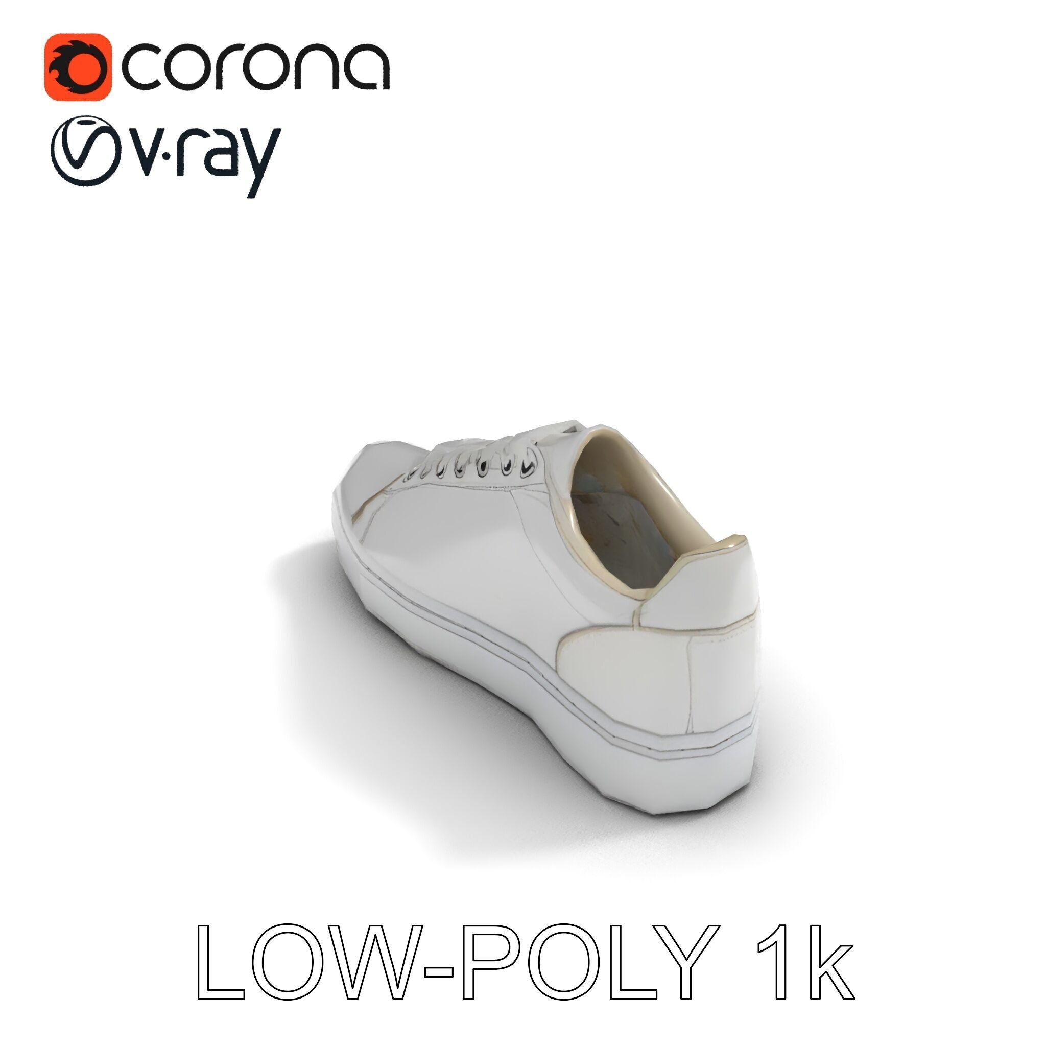 Realistic Sneaker Model Pack Low-poly 3D model_9