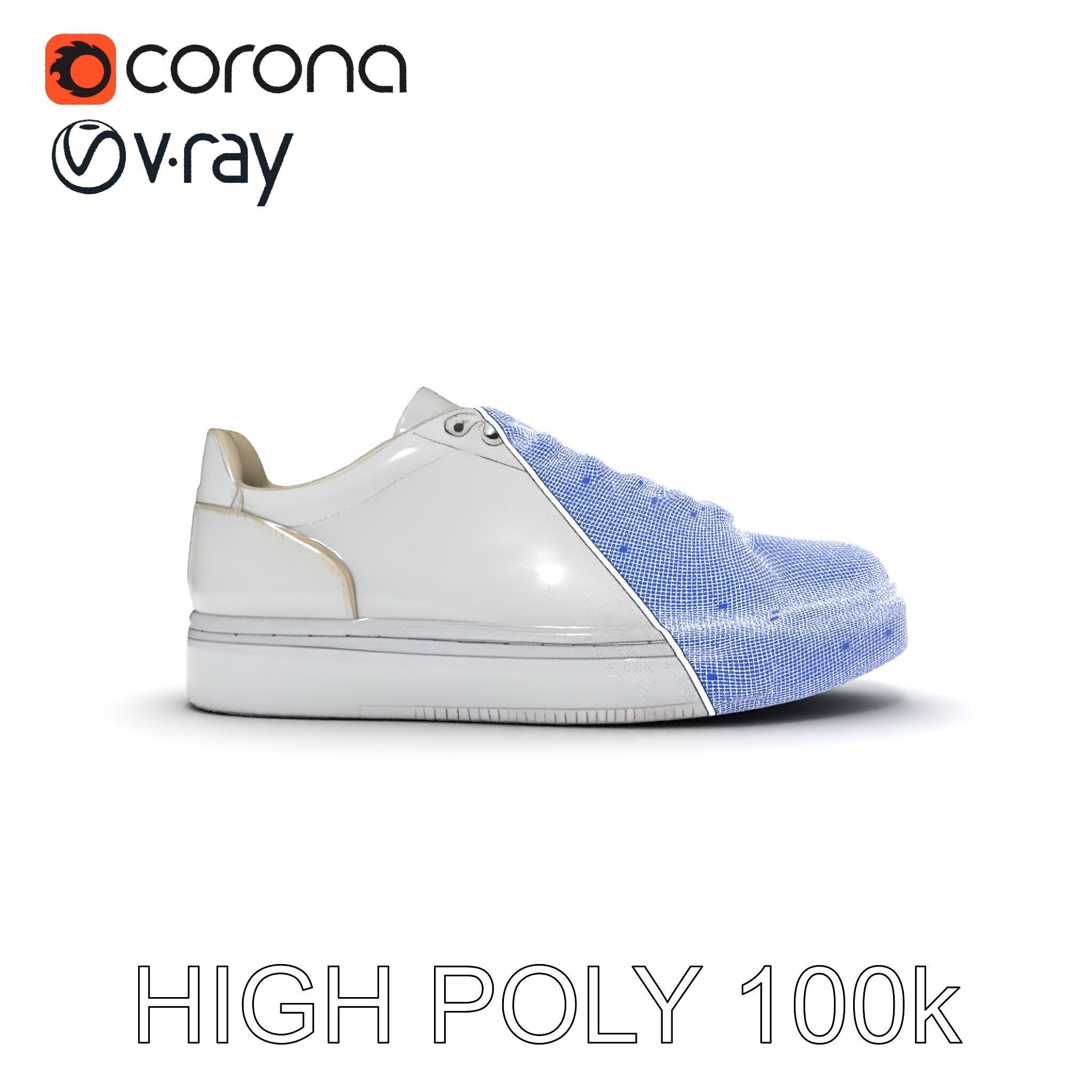 Realistic Sneaker Model Pack Low-poly 3D model_21