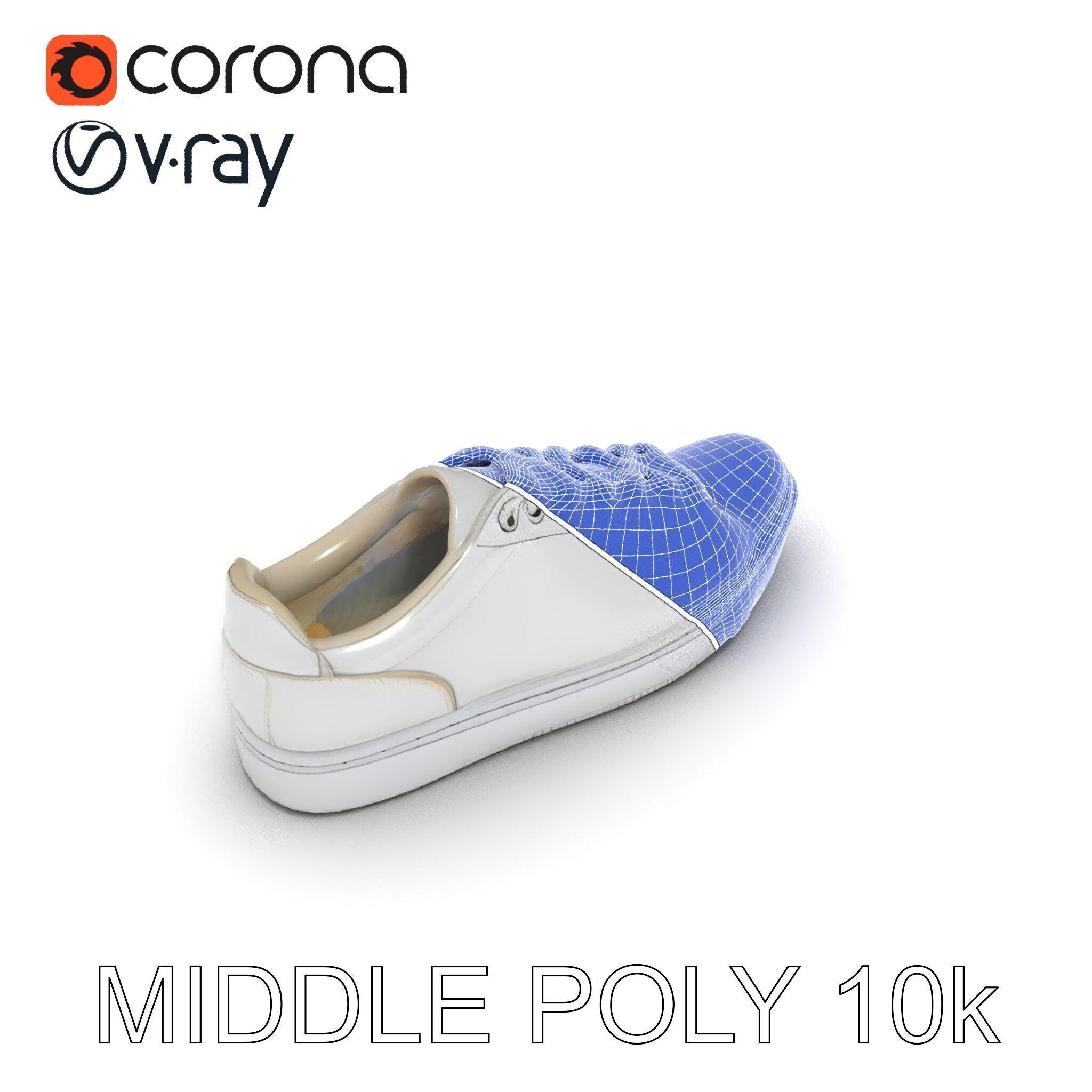 Realistic Sneaker Model Pack Low-poly 3D model_16