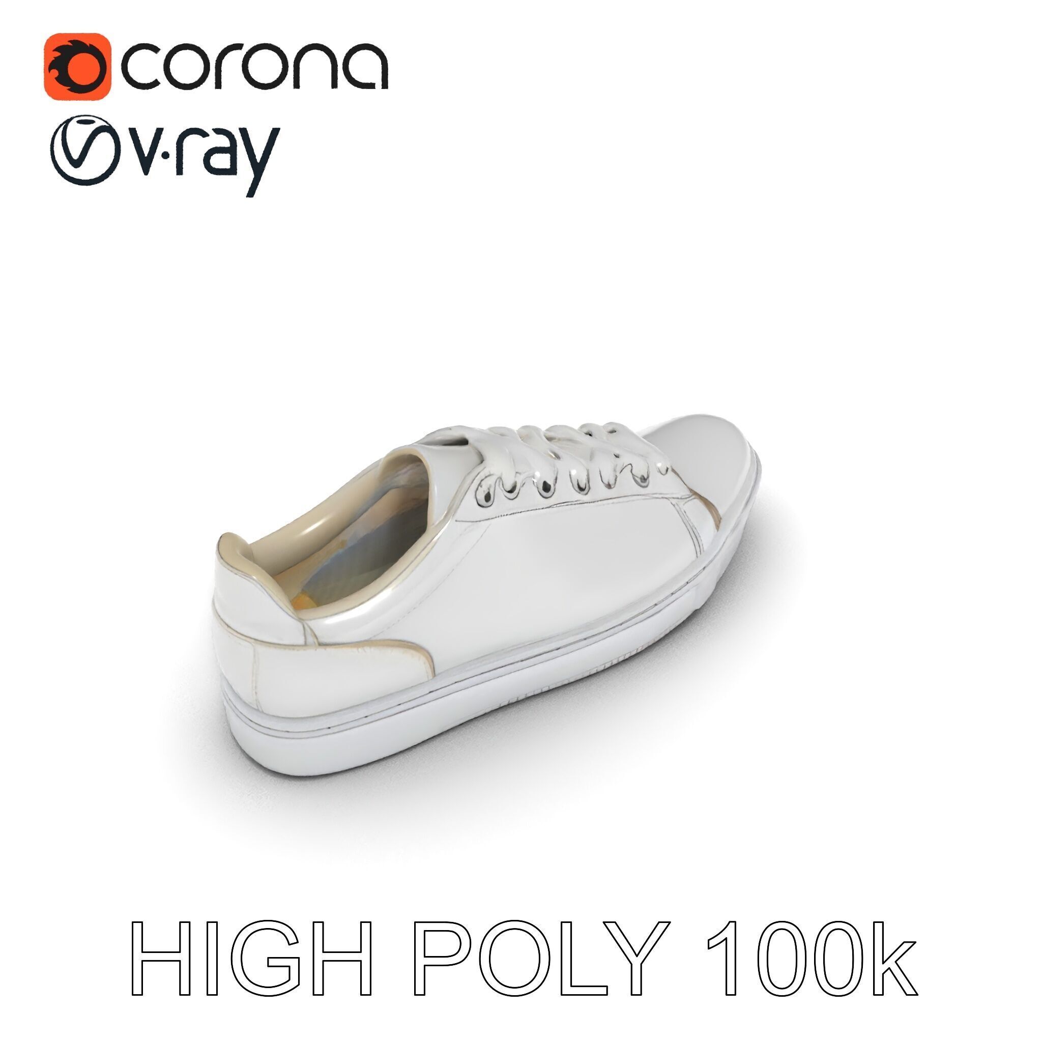 Realistic Sneaker Model Pack Low-poly 3D model_32