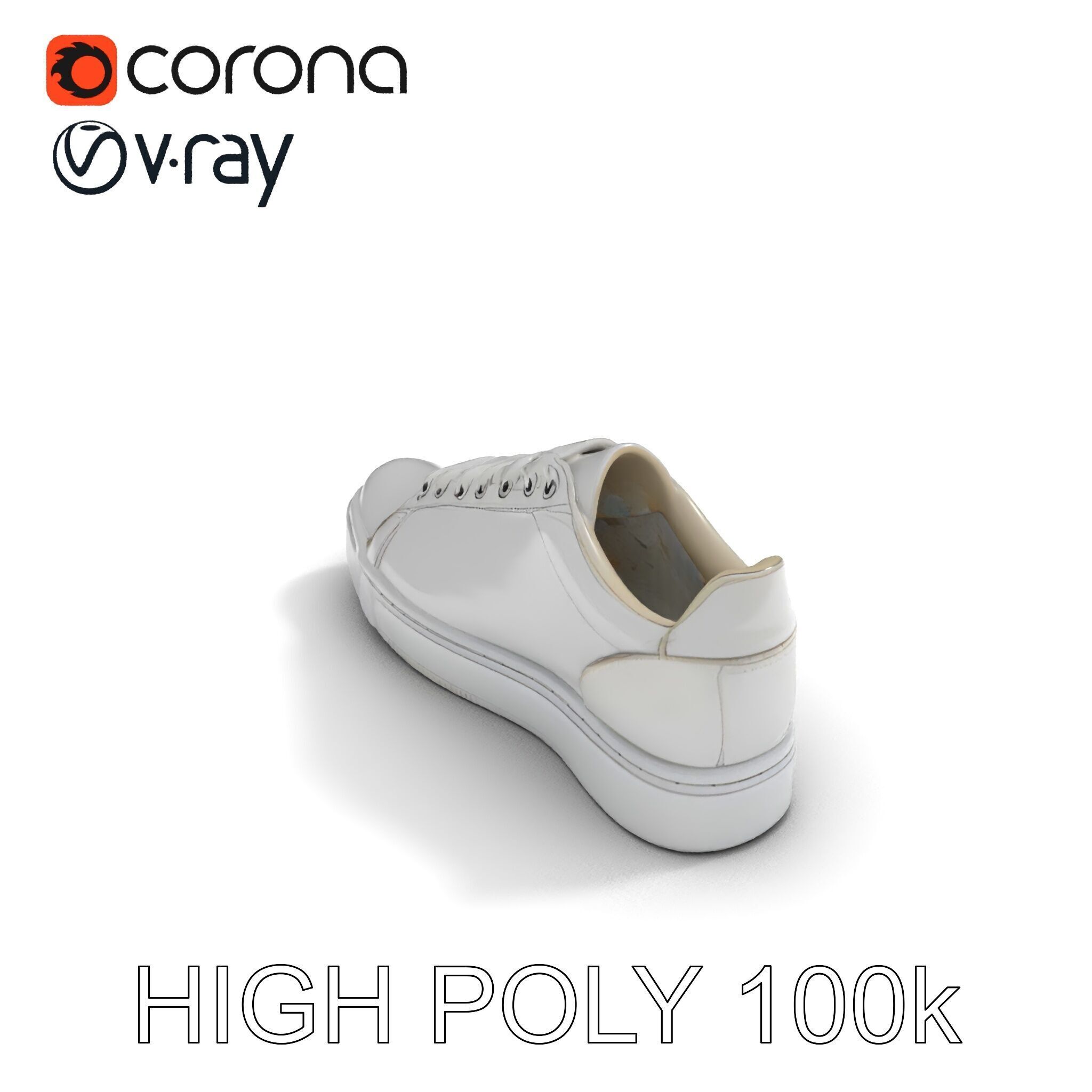 Realistic Sneaker Model Pack Low-poly 3D model_24