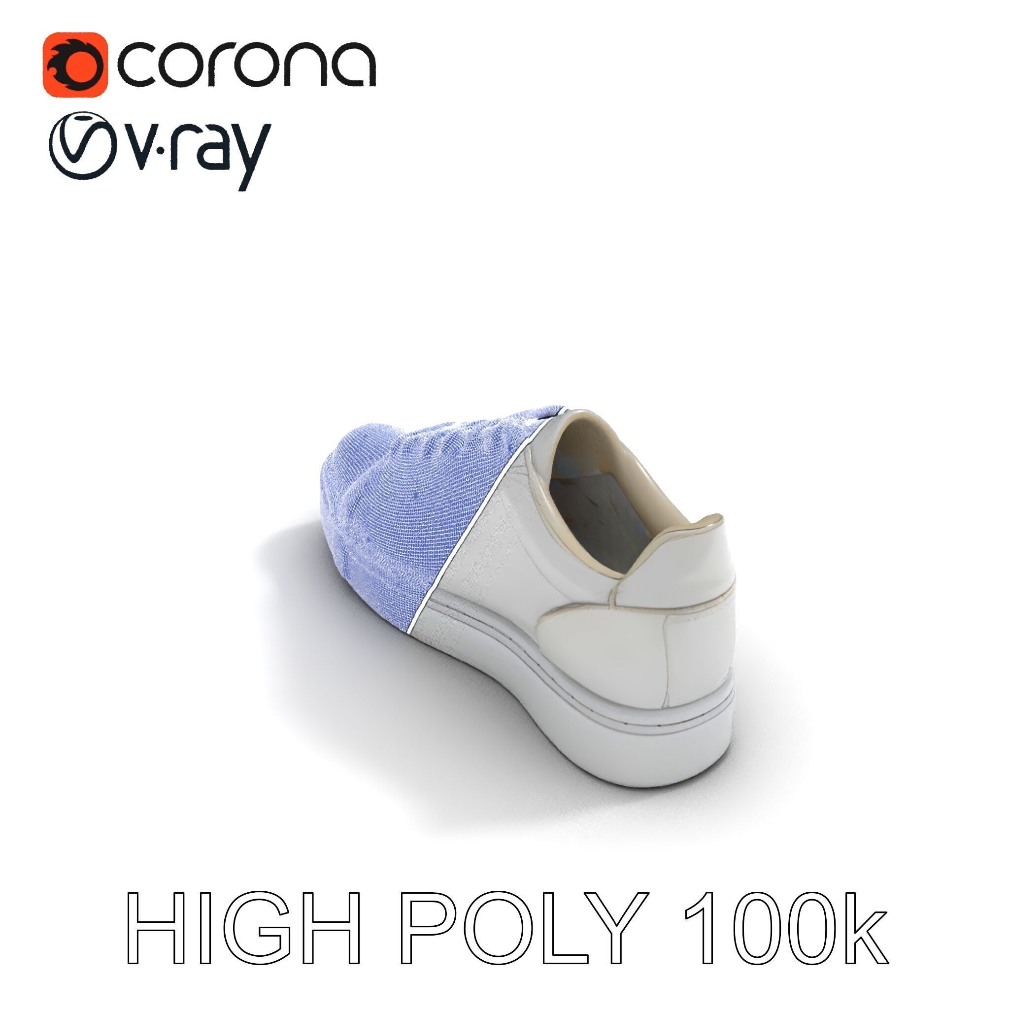 Realistic Sneaker Model Pack Low-poly 3D model_18