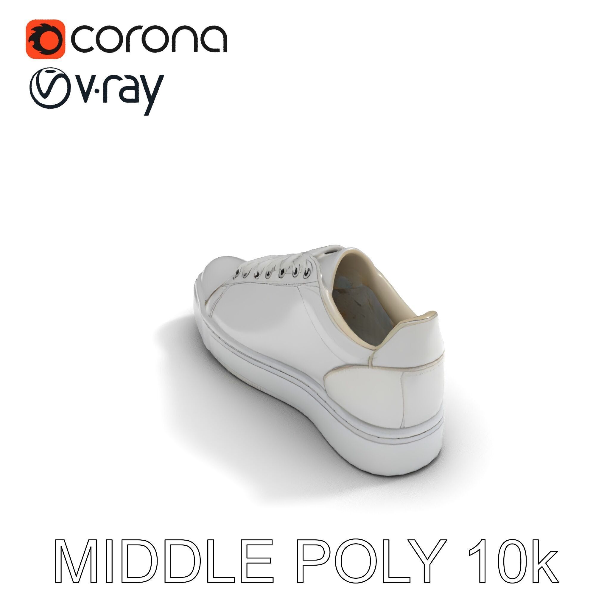 Realistic Sneaker Model Pack Low-poly 3D model_6