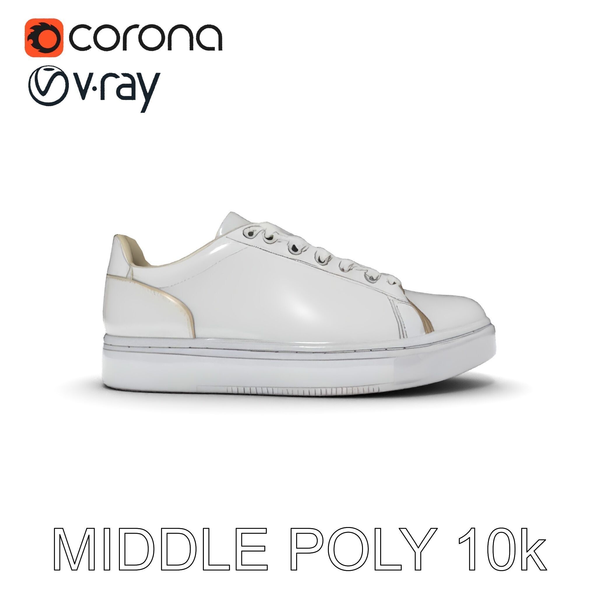 Realistic Sneaker Model Pack Low-poly 3D model_19