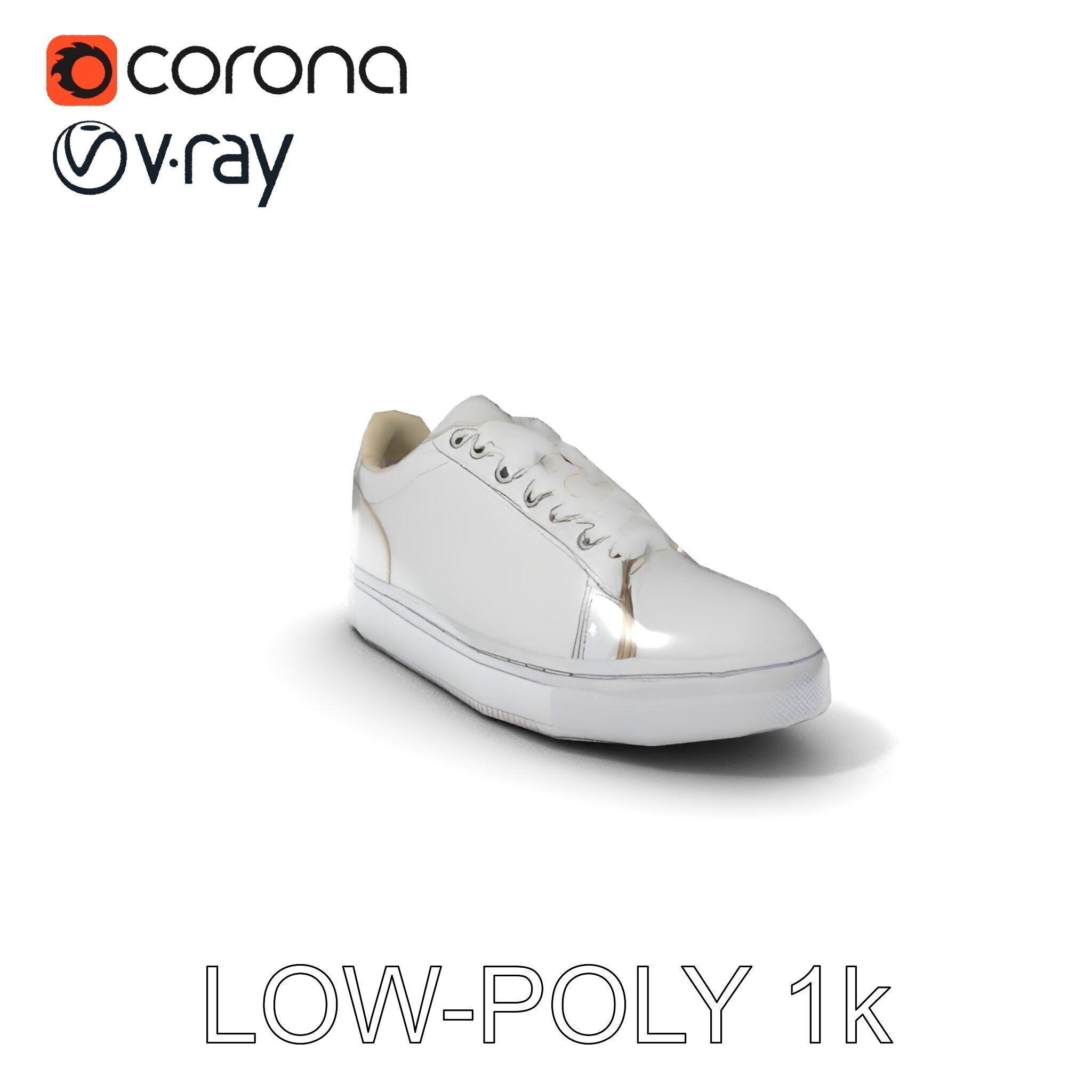 Realistic Sneaker Model Pack Low-poly 3D model_7