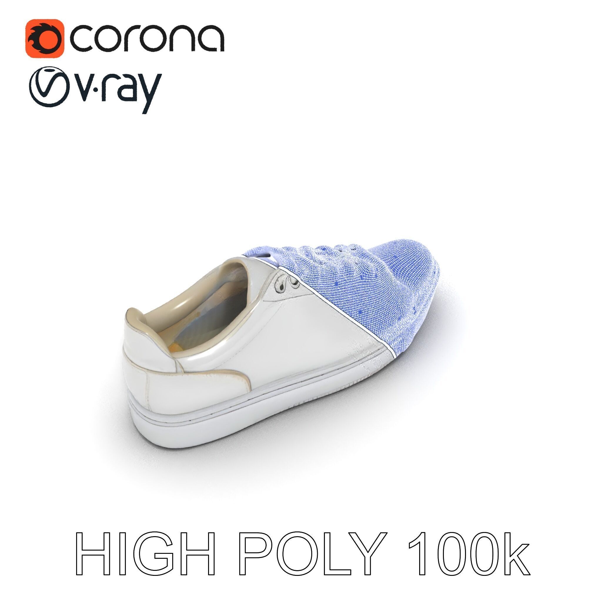 Realistic Sneaker Model Pack Low-poly 3D model_10