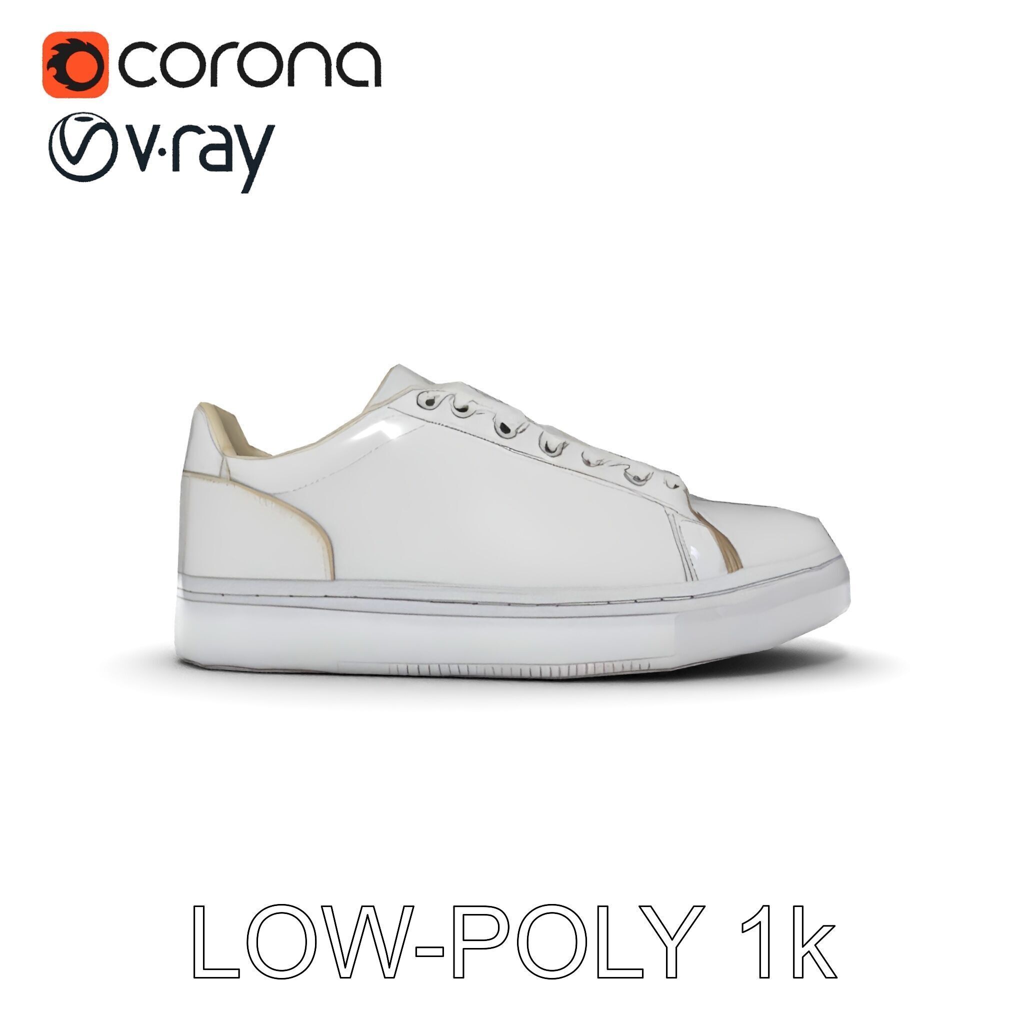 Realistic Sneaker Model Pack Low-poly 3D model_17