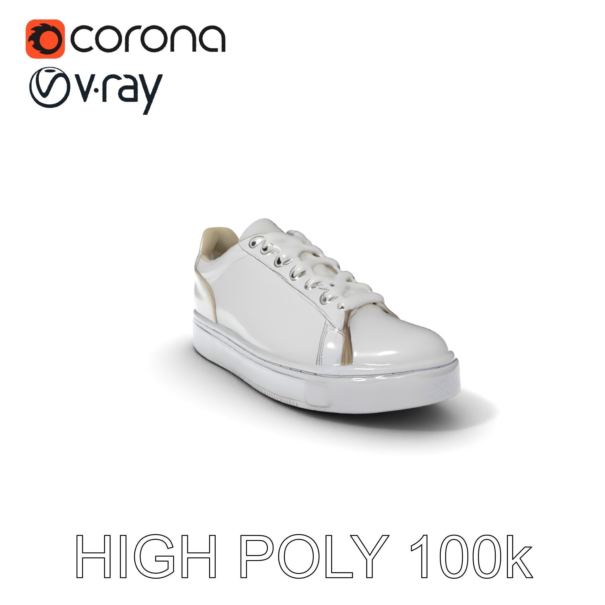 Realistic Sneaker Model Pack Low-poly 3D model_3