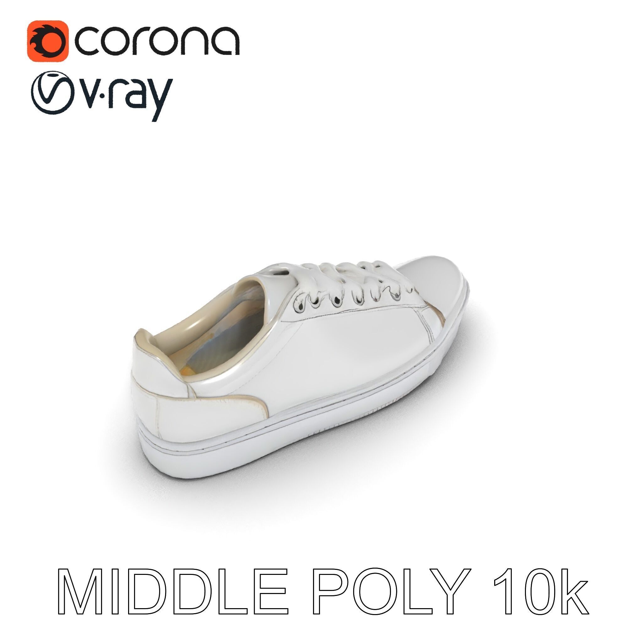 Realistic Sneaker Model Pack Low-poly 3D model_13