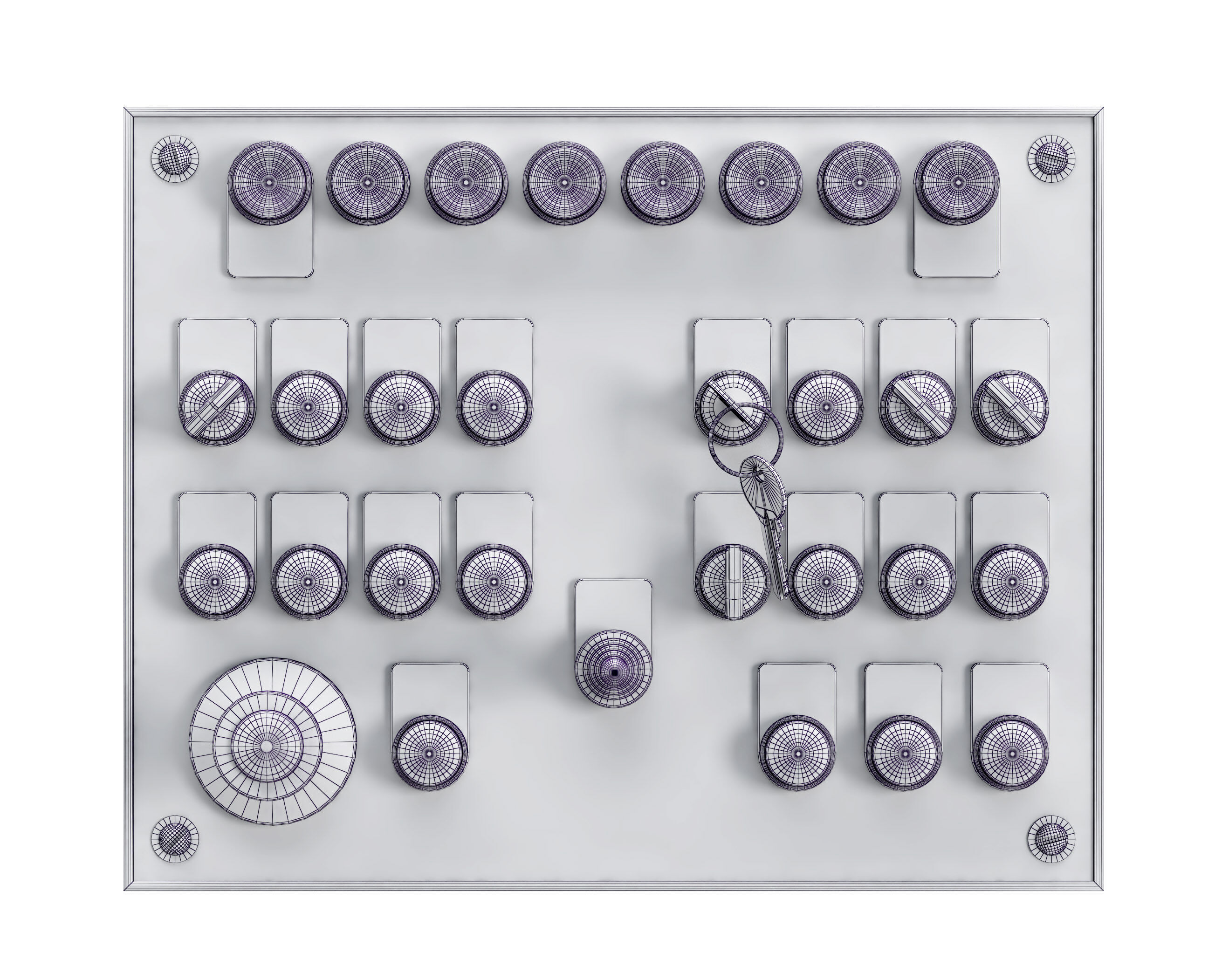 Lots buttons control panels 03-04 Free 3D model_3