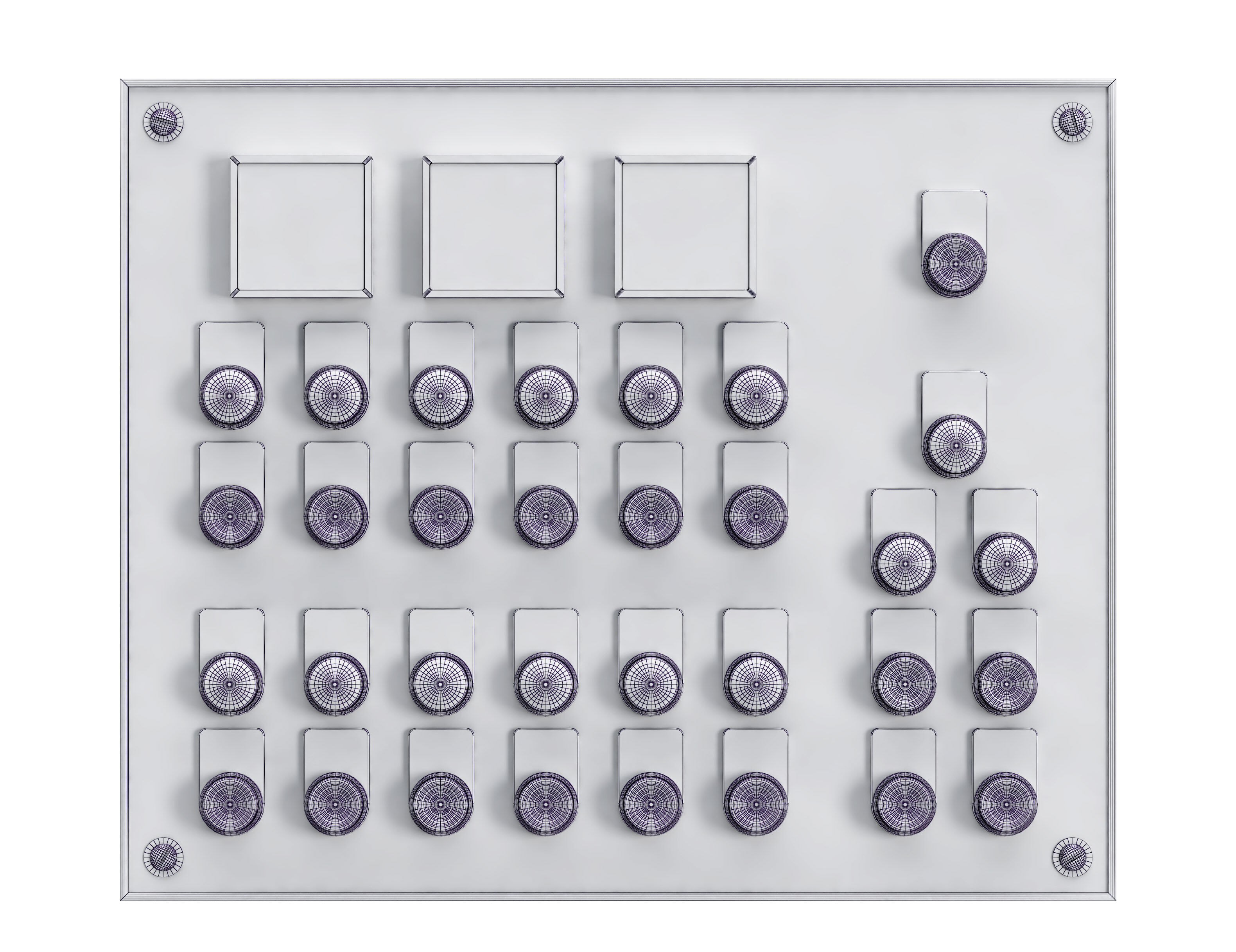 Lots buttons control panels 03-04 Free 3D model_6