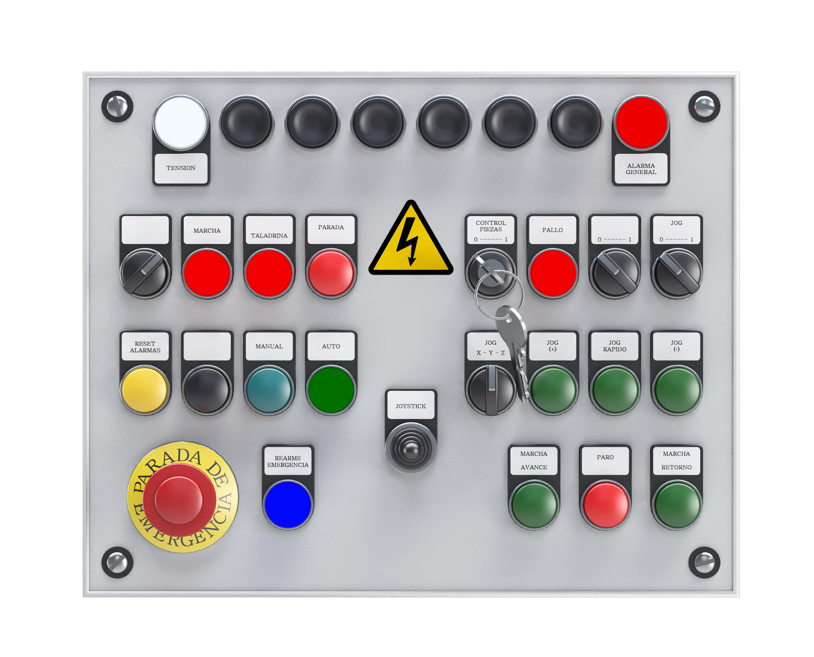 Lots buttons control panels 03-04 Free 3D model_1