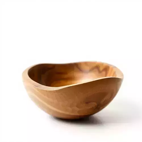 Elegant Wooden Bowl Model Pack Low-poly 3D model