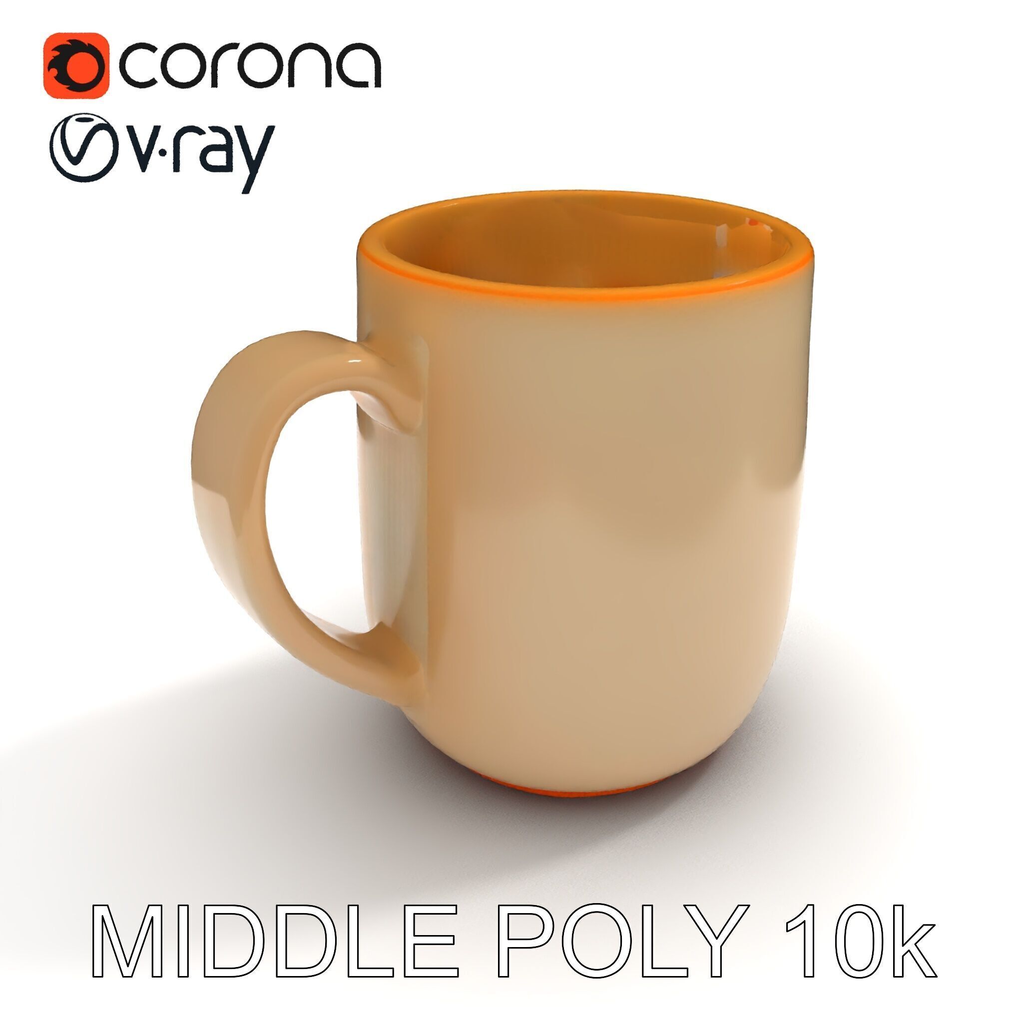 Ceramic Mug Model Pack for Realistic Design Low-poly 3D model_20