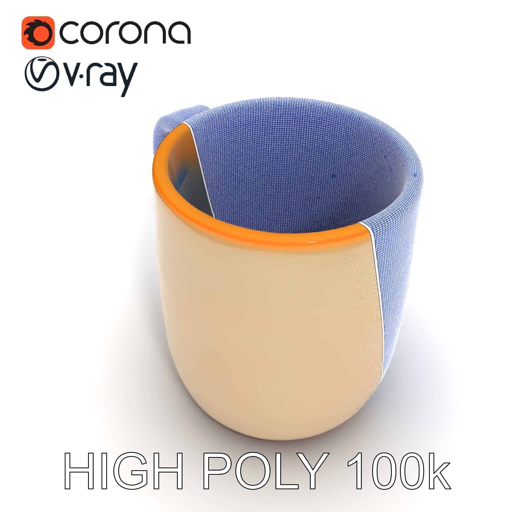 Ceramic Mug Model Pack for Realistic Design Low-poly 3D model_8
