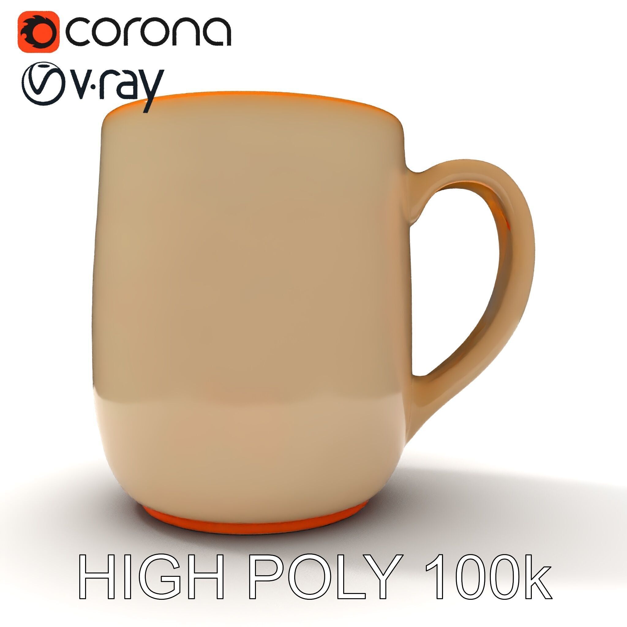 Ceramic Mug Model Pack for Realistic Design Low-poly 3D model_13