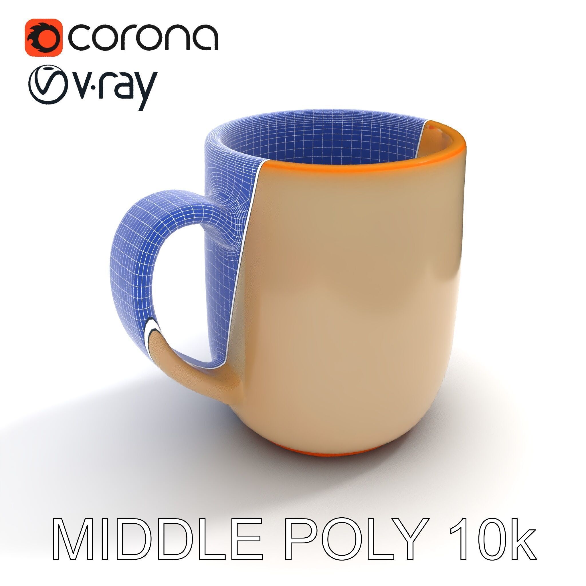 Ceramic Mug Model Pack for Realistic Design Low-poly 3D model_34