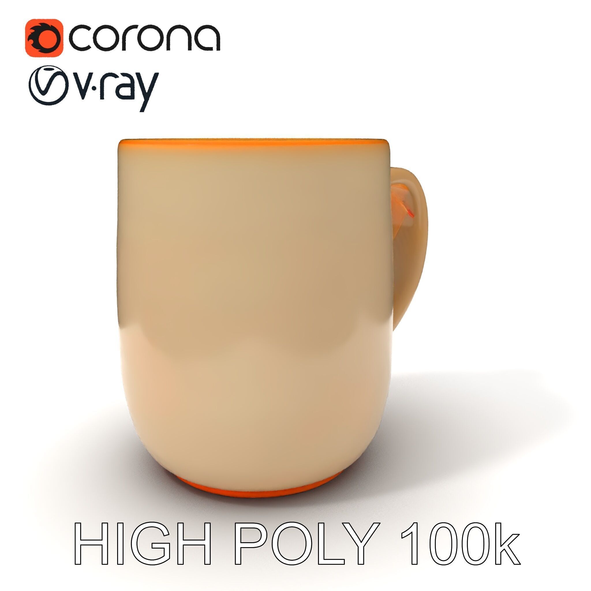 Ceramic Mug Model Pack for Realistic Design Low-poly 3D model_3