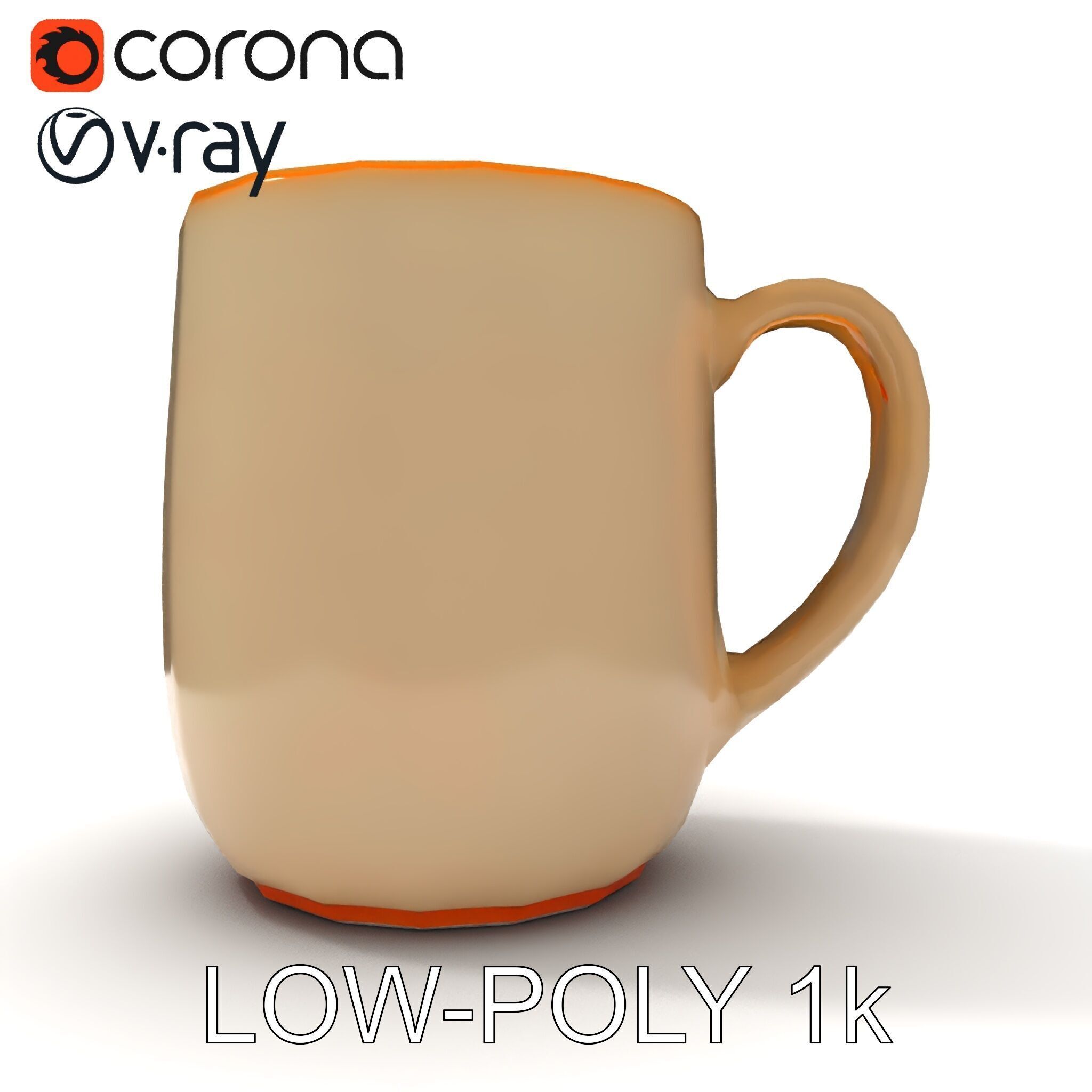 Ceramic Mug Model Pack for Realistic Design Low-poly 3D model_32