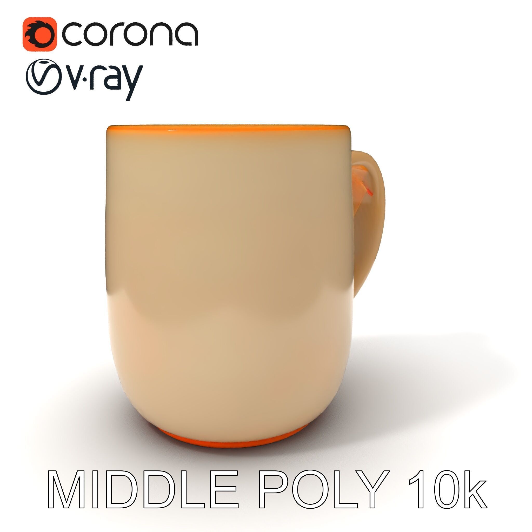 Ceramic Mug Model Pack for Realistic Design Low-poly 3D model_23