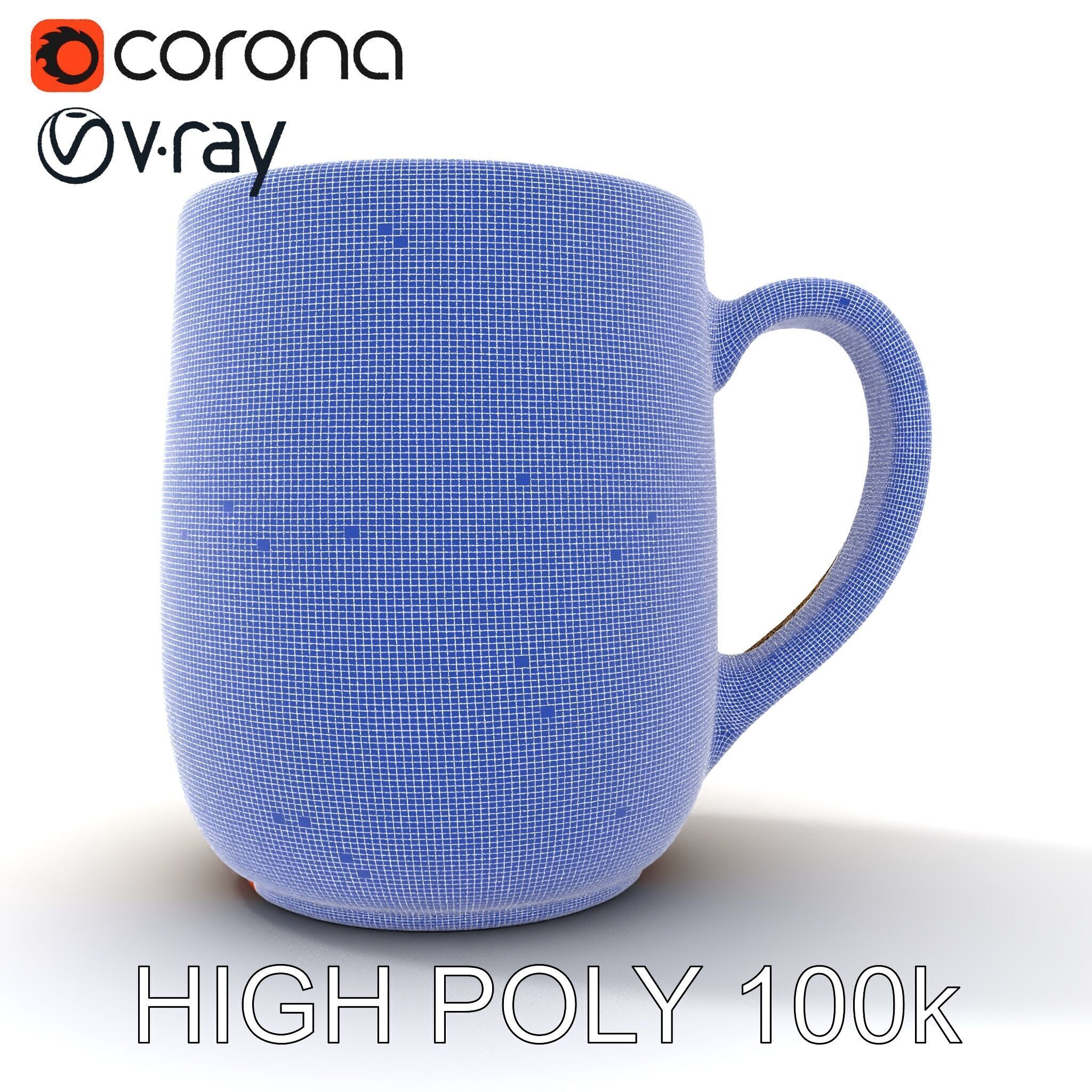Ceramic Mug Model Pack for Realistic Design Low-poly 3D model_27