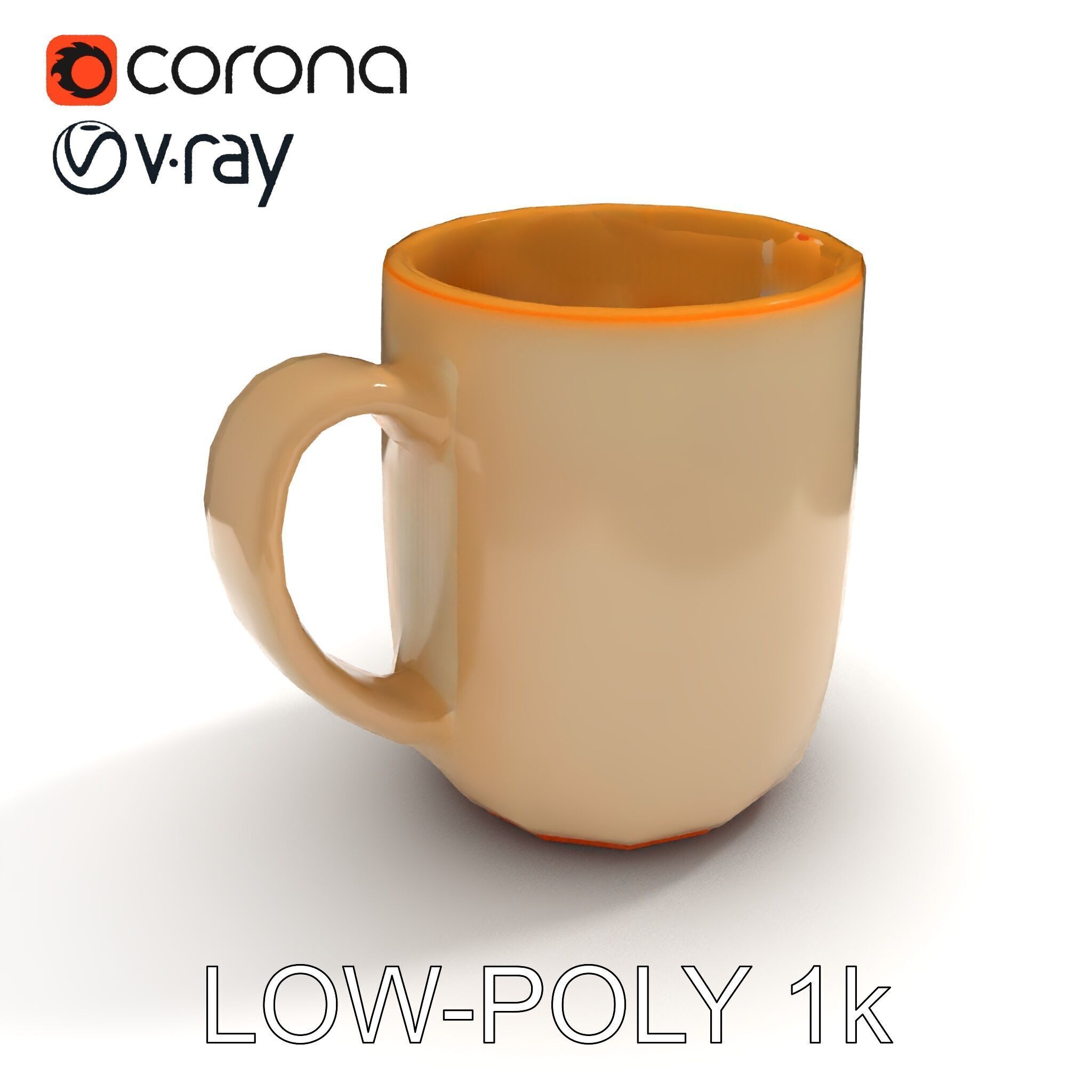 Ceramic Mug Model Pack for Realistic Design Low-poly 3D model_7