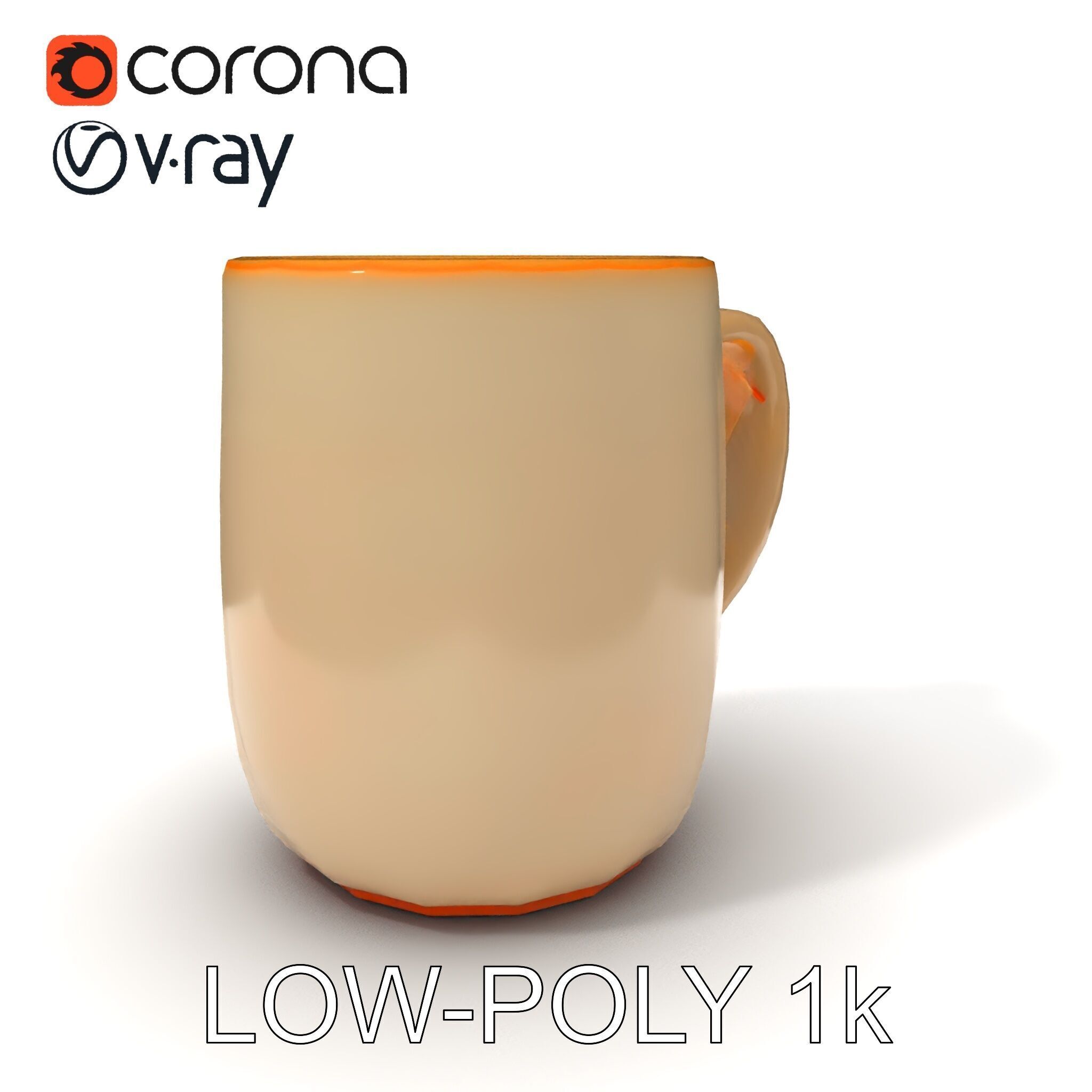 Ceramic Mug Model Pack for Realistic Design Low-poly 3D model_29