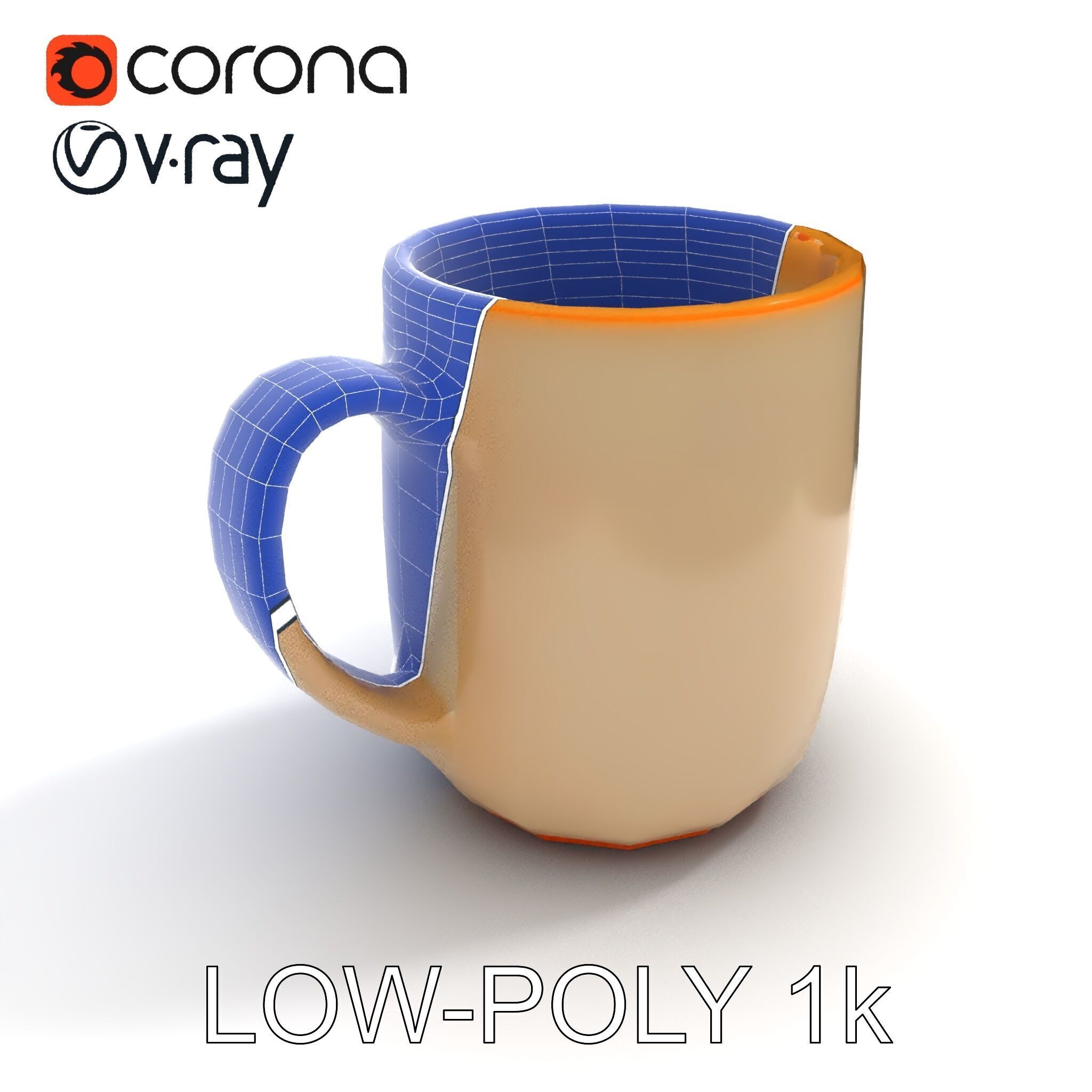 Ceramic Mug Model Pack for Realistic Design Low-poly 3D model_18