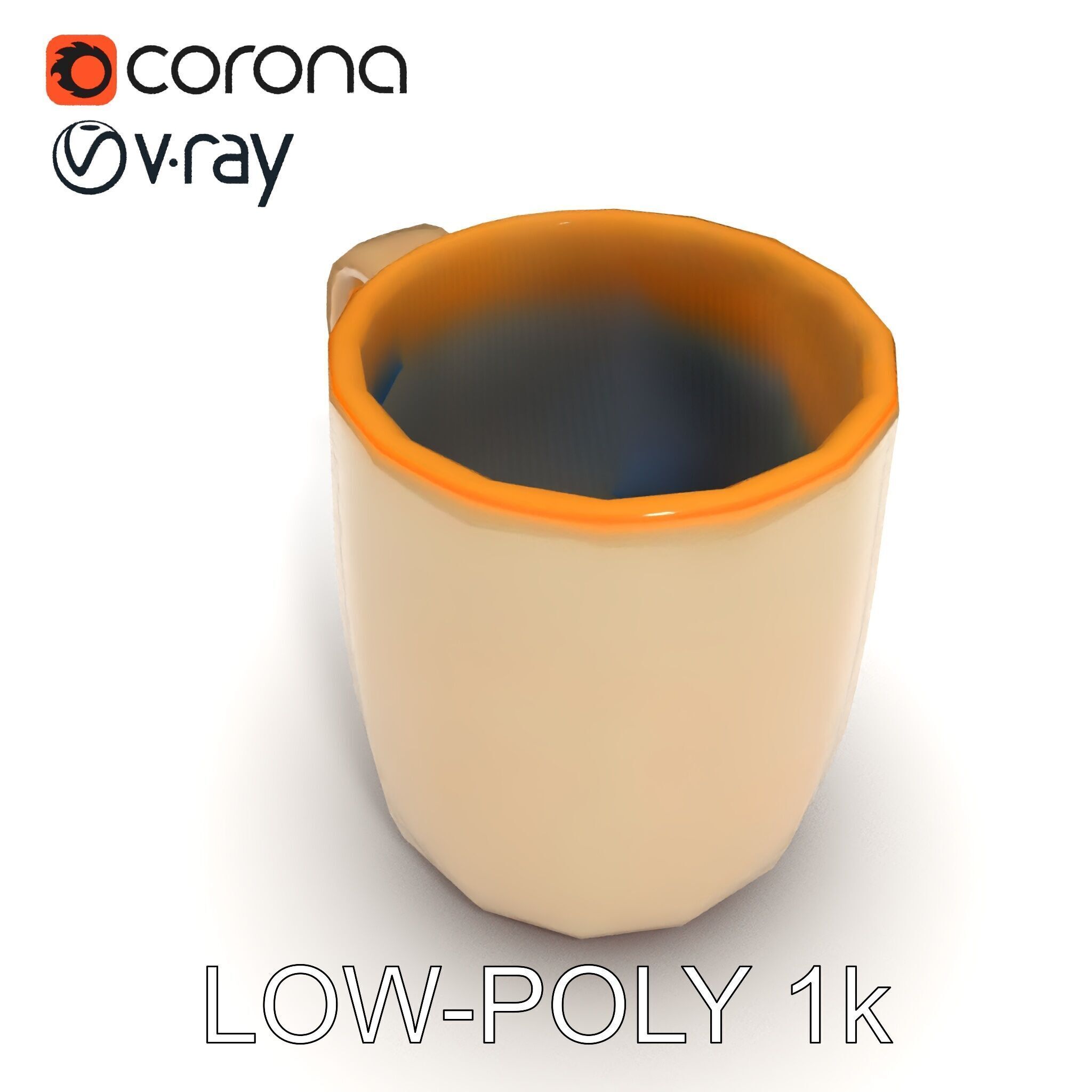 Ceramic Mug Model Pack for Realistic Design Low-poly 3D model_12
